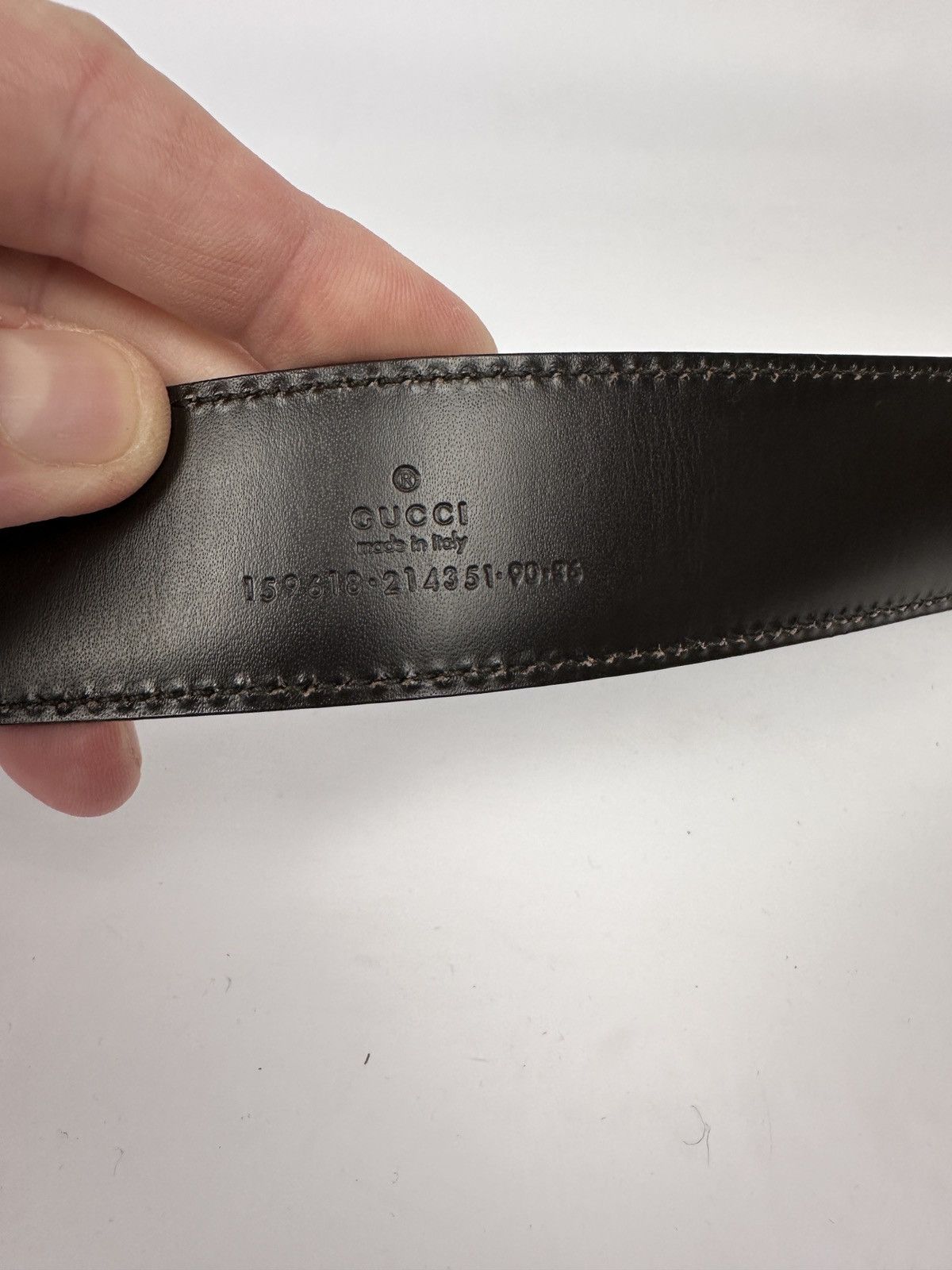Gucci Gucci Silver Guccissima Leather Belt Metallic Monogram Italy Size ONE SIZE - 6 Thumbnail