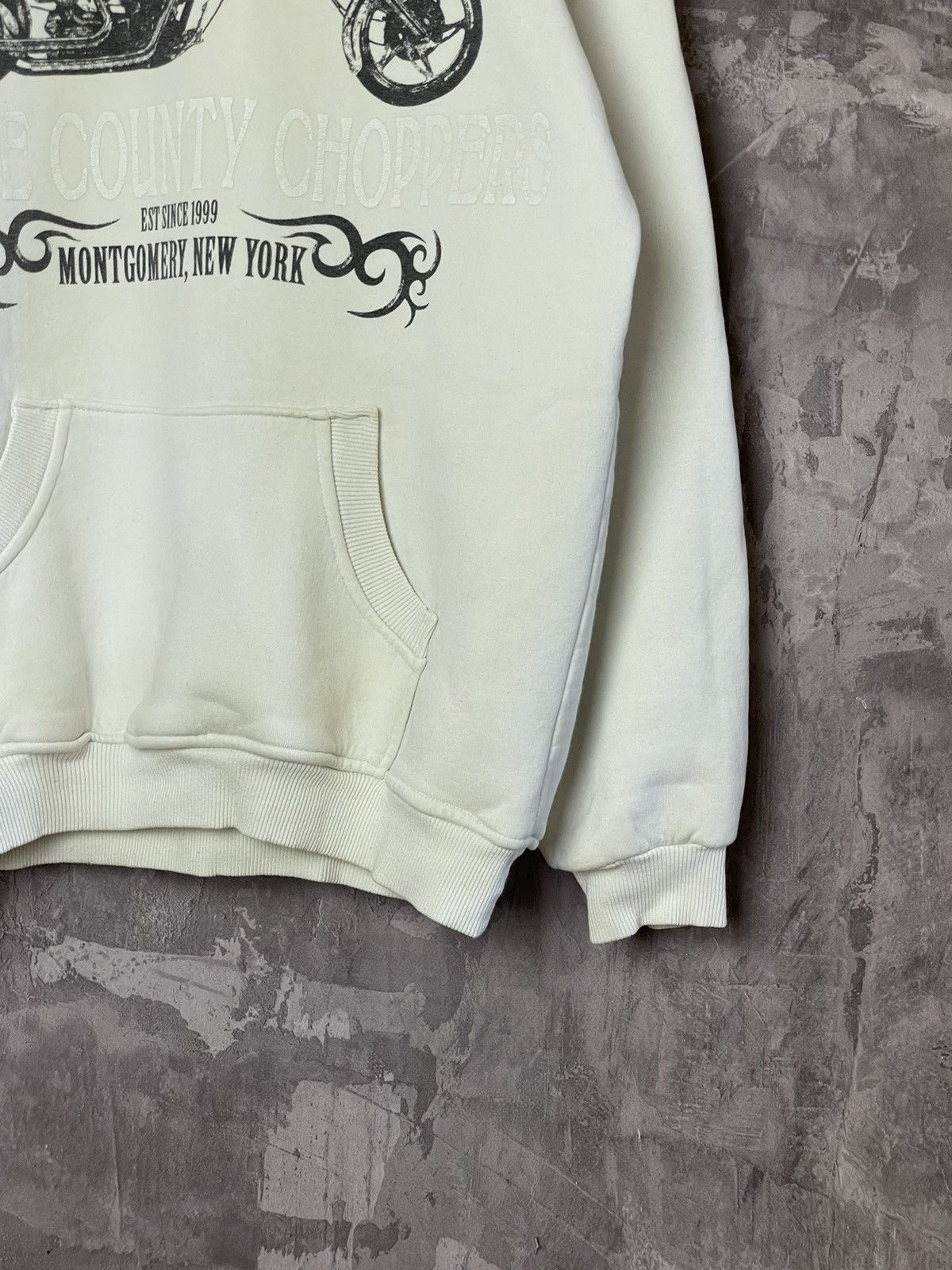 Vintage × West Coast Choppers Vintage 90s Orange County Choppers Sleeve Cross Hoodie Size US M / EU 48-50 / 2 - 5 Thumbnail