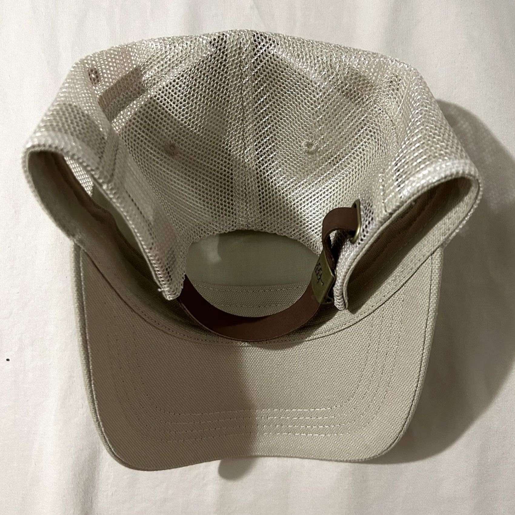 Vintage Tom Beckbe For The Hunt Leather Strapback Trucker Hat Men One Size Tan Hunting Hat Size ONE SIZE - 2 Thumbnail