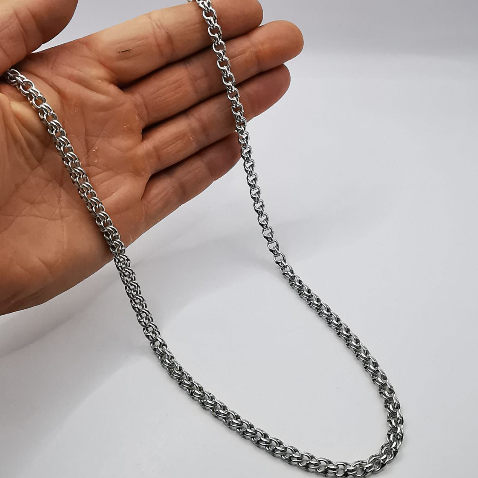 Sterling Silver Vintage Chain, 925 Sterling Silver, Signed 42.39g Size ONE SIZE - 2 Thumbnail