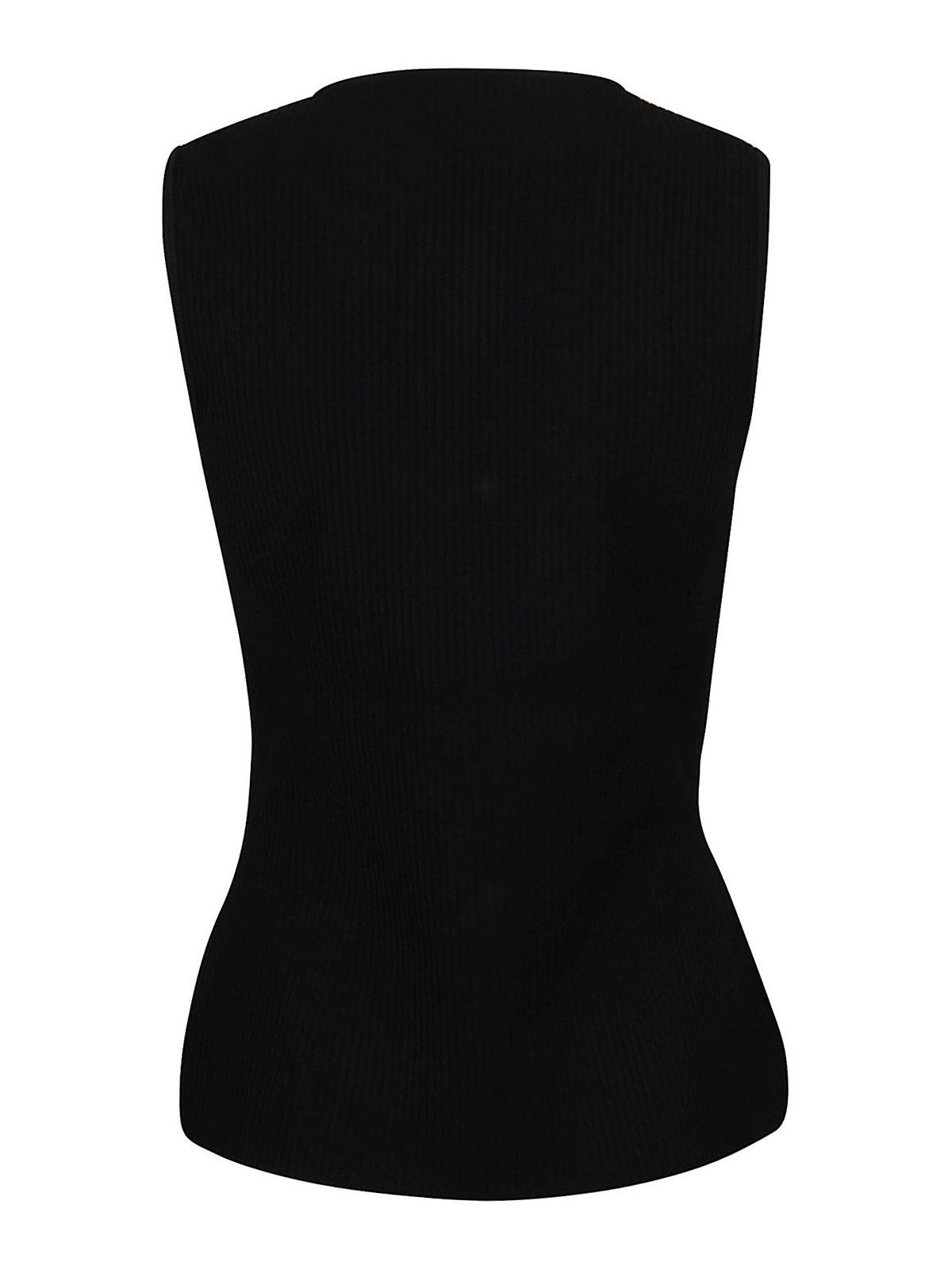 Alexander McQueen o1y0325 Sleeveless Sweater in Black Size M / US 6-8 / IT 42-44 - 2 Thumbnail