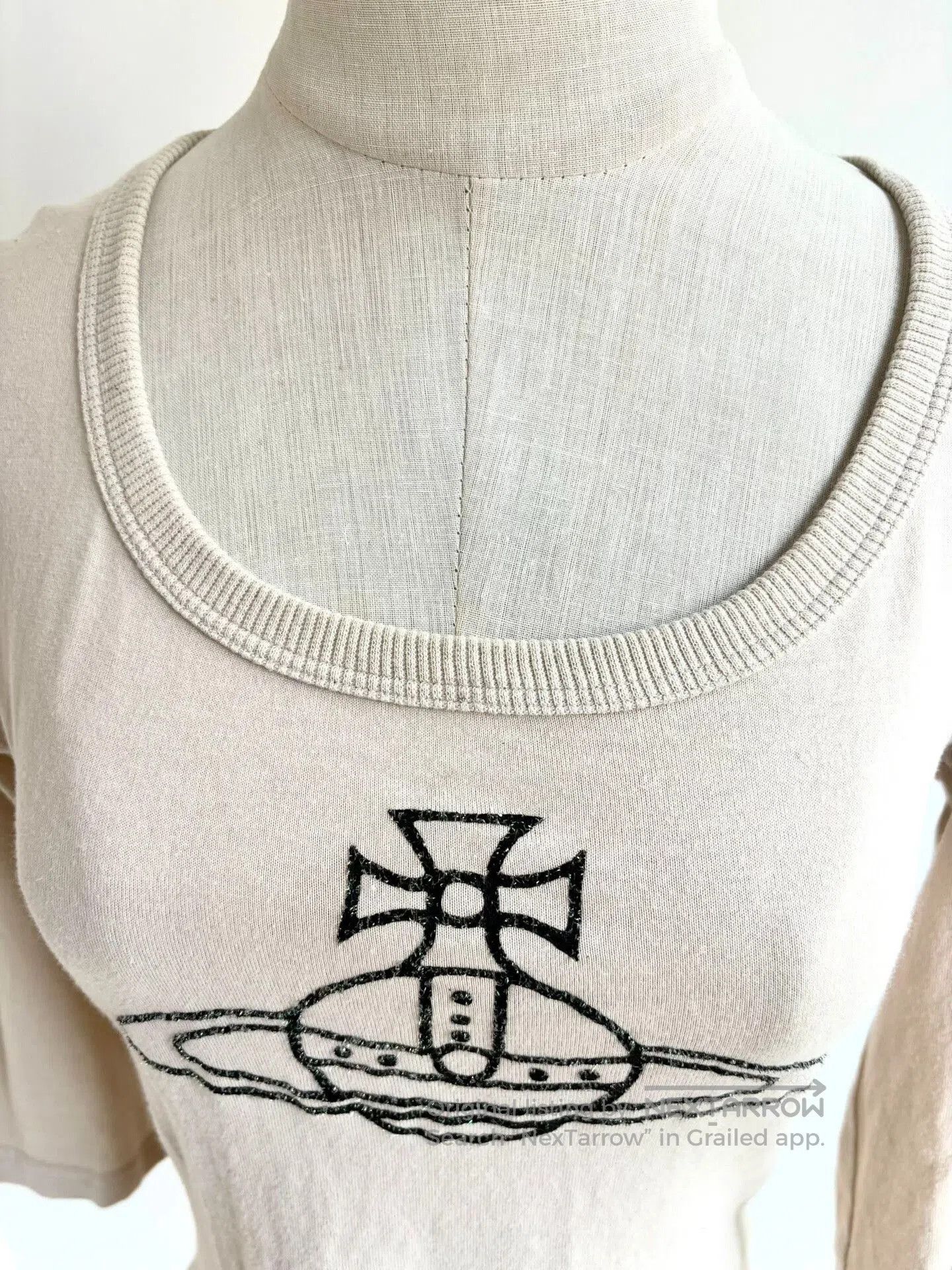 Vivienne Westwood Vivienne Westwood White Top with 3/4 Sleeves. Size L / US 10 / IT 46 - 2 Thumbnail