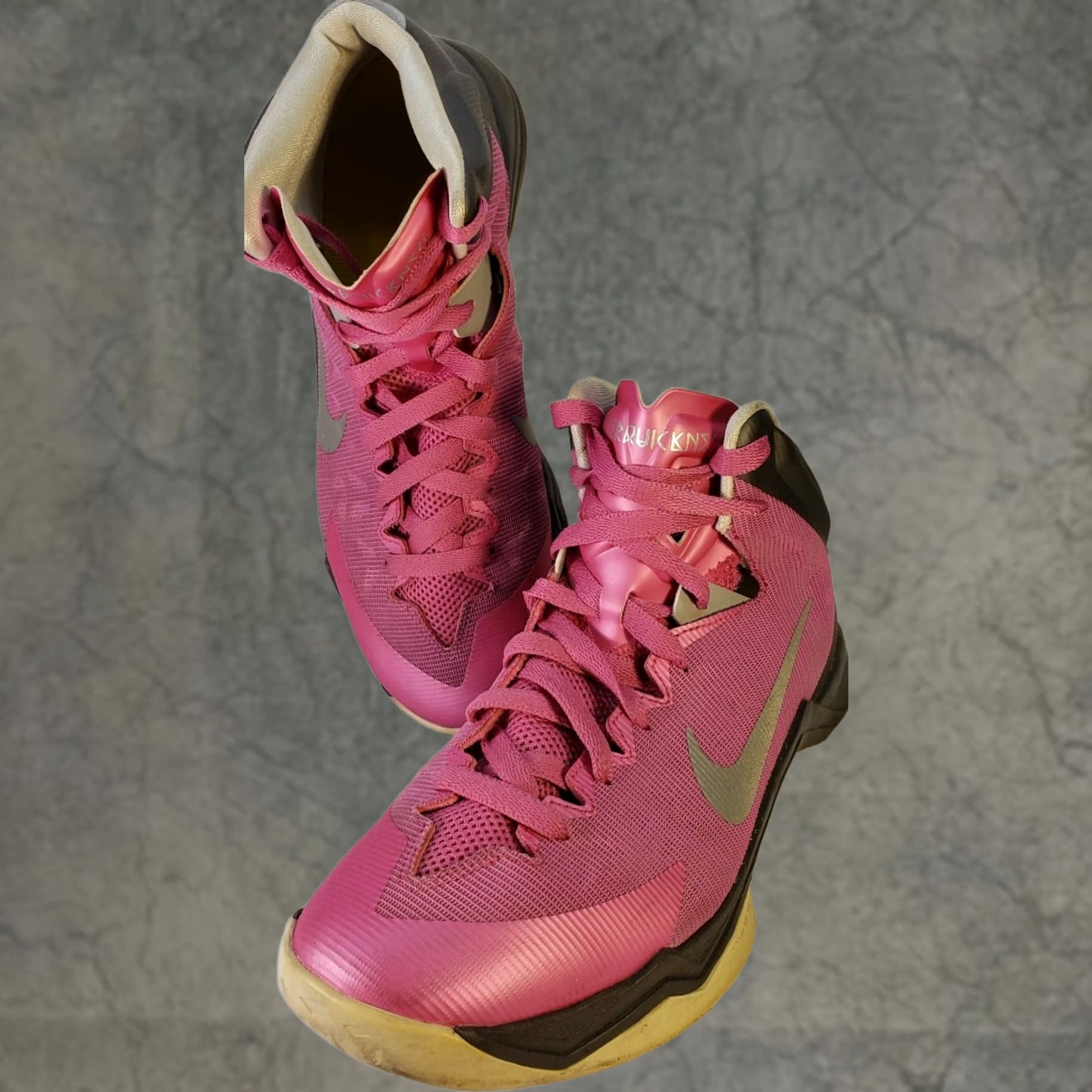 Nike Nike Zoom Hyperquickness Women's US 9.5M Pink Breast Cancer Ribbon 603514600 Shoes Size US 10 / IT 40 - 1 Thumbnail