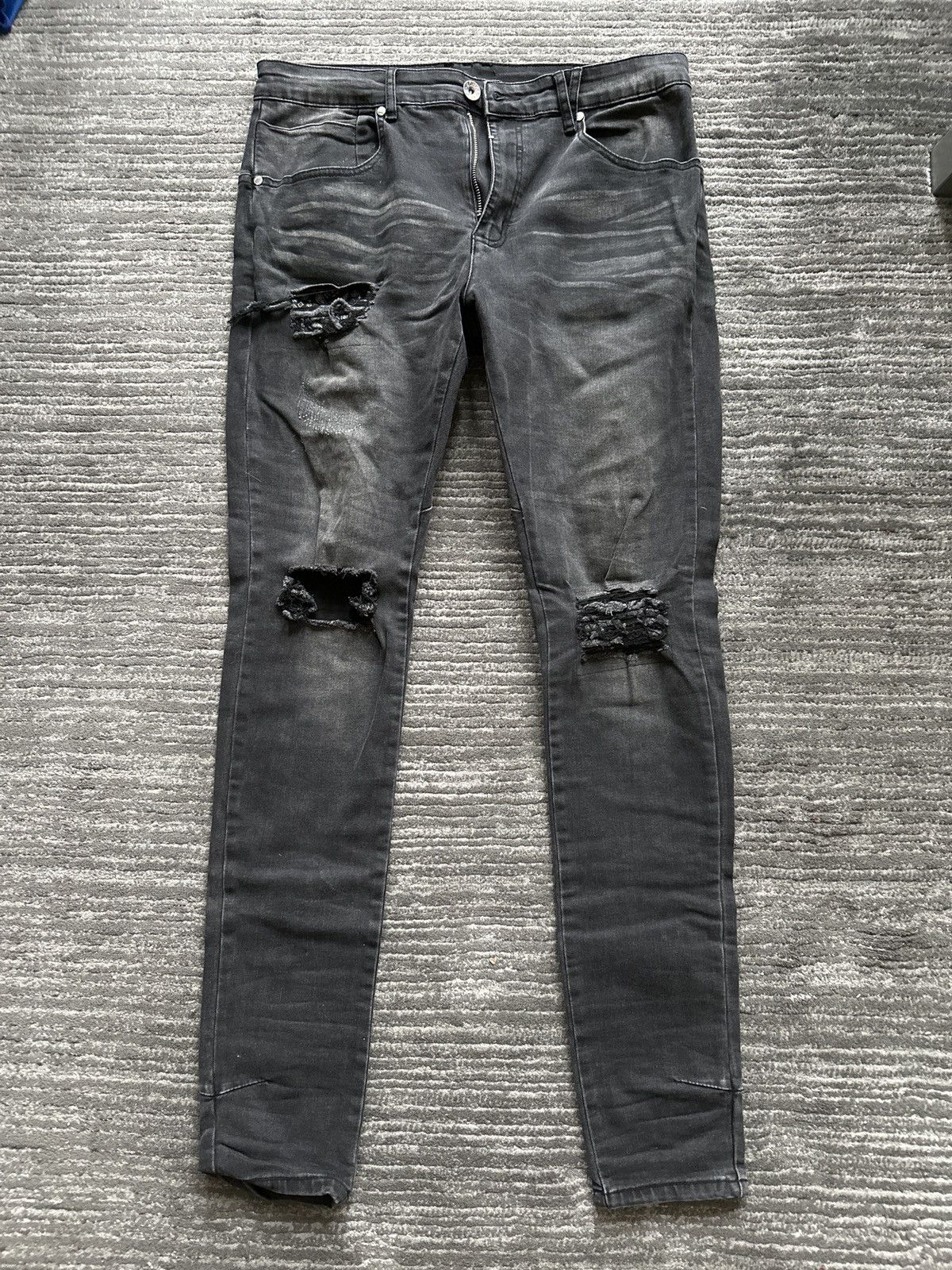 KOLLAR Skinny Fit selling Ripped Denim