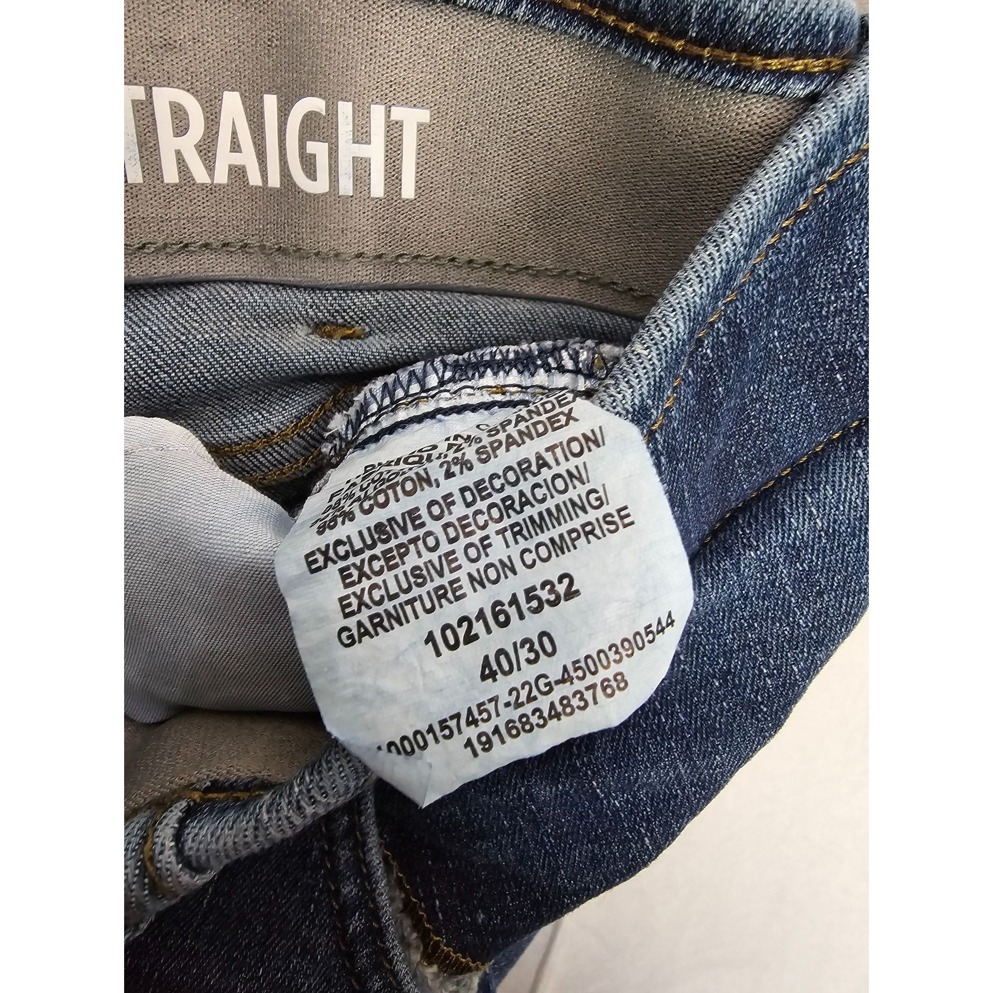 Lee Lee Slim Straight Jeans Size 40x30 Men's Denim Pants Blue Co Size US 28 / EU 44 - 3 Thumbnail