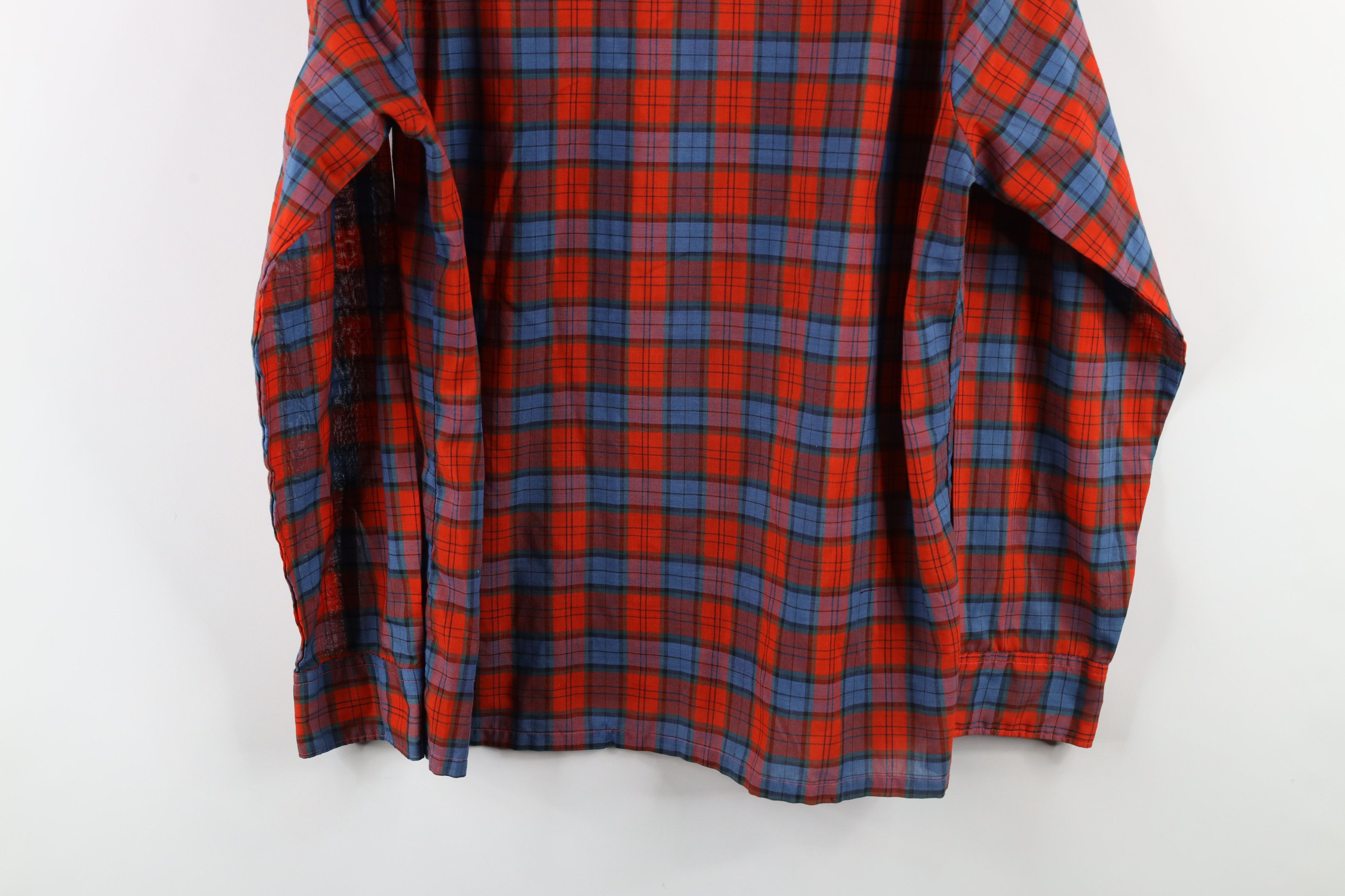 Vintage Vintage 60s 70s Rockabilly Collared Button Shirt Red Plaid Size US M / EU 48-50 / 2 - 11 Thumbnail