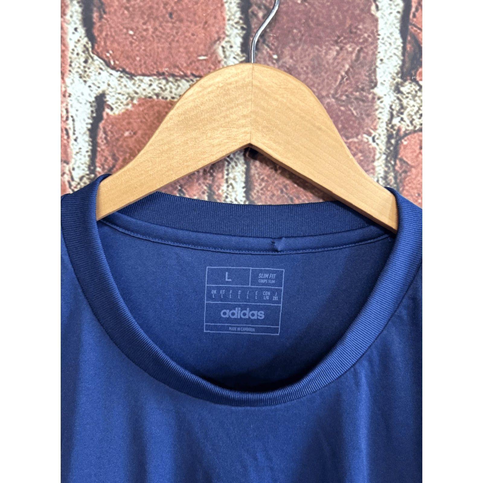 Adidas Adidas Womens Blue Athletic Short Sleeve Shirt Slim Fit Size Large Size L / US 10 / IT 46 - 3 Thumbnail