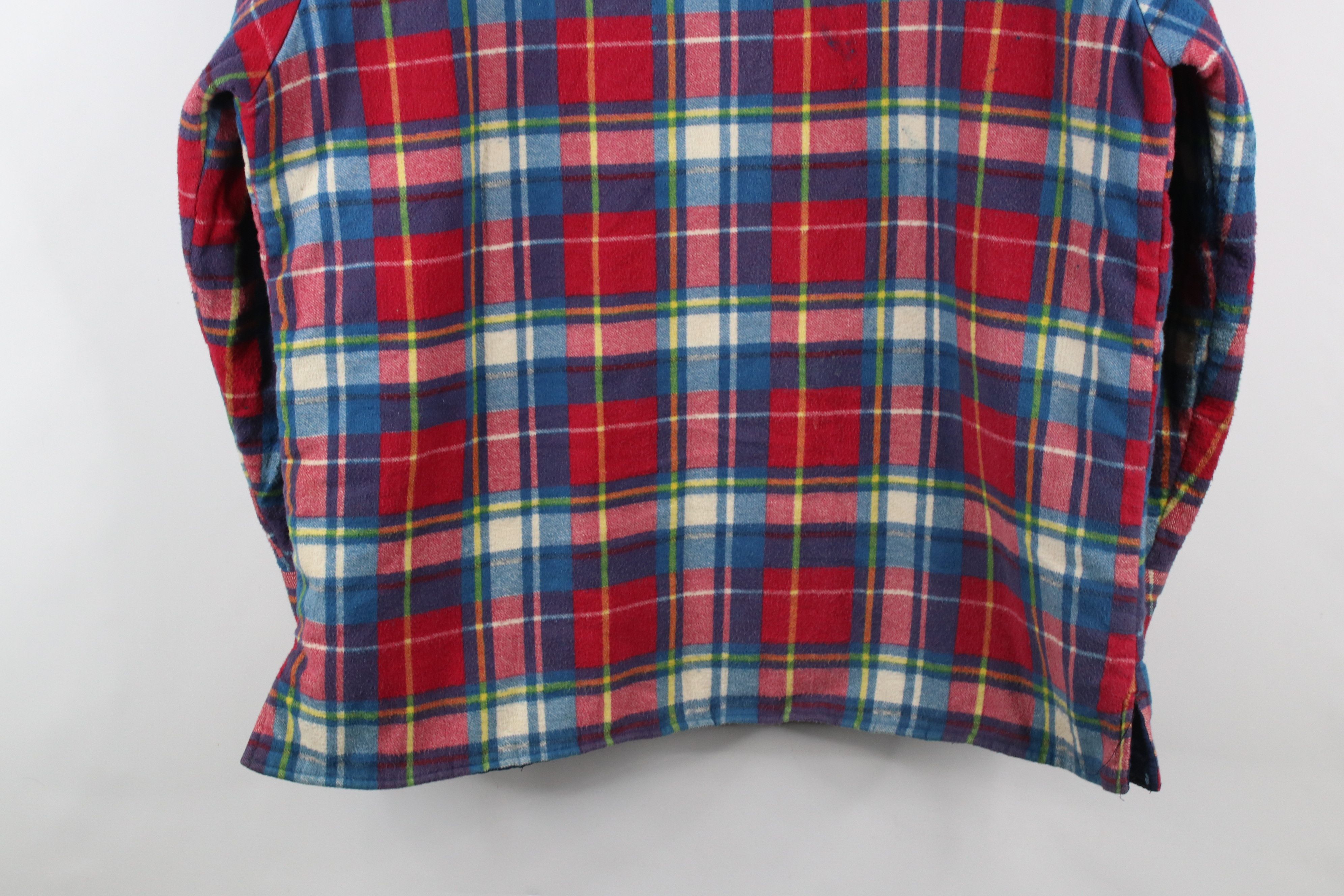 Vintage Vintage 90s Streetwear Flannel Quilted Button Shirt Jacket Size US XL / EU 56 / 4 - 18 Thumbnail