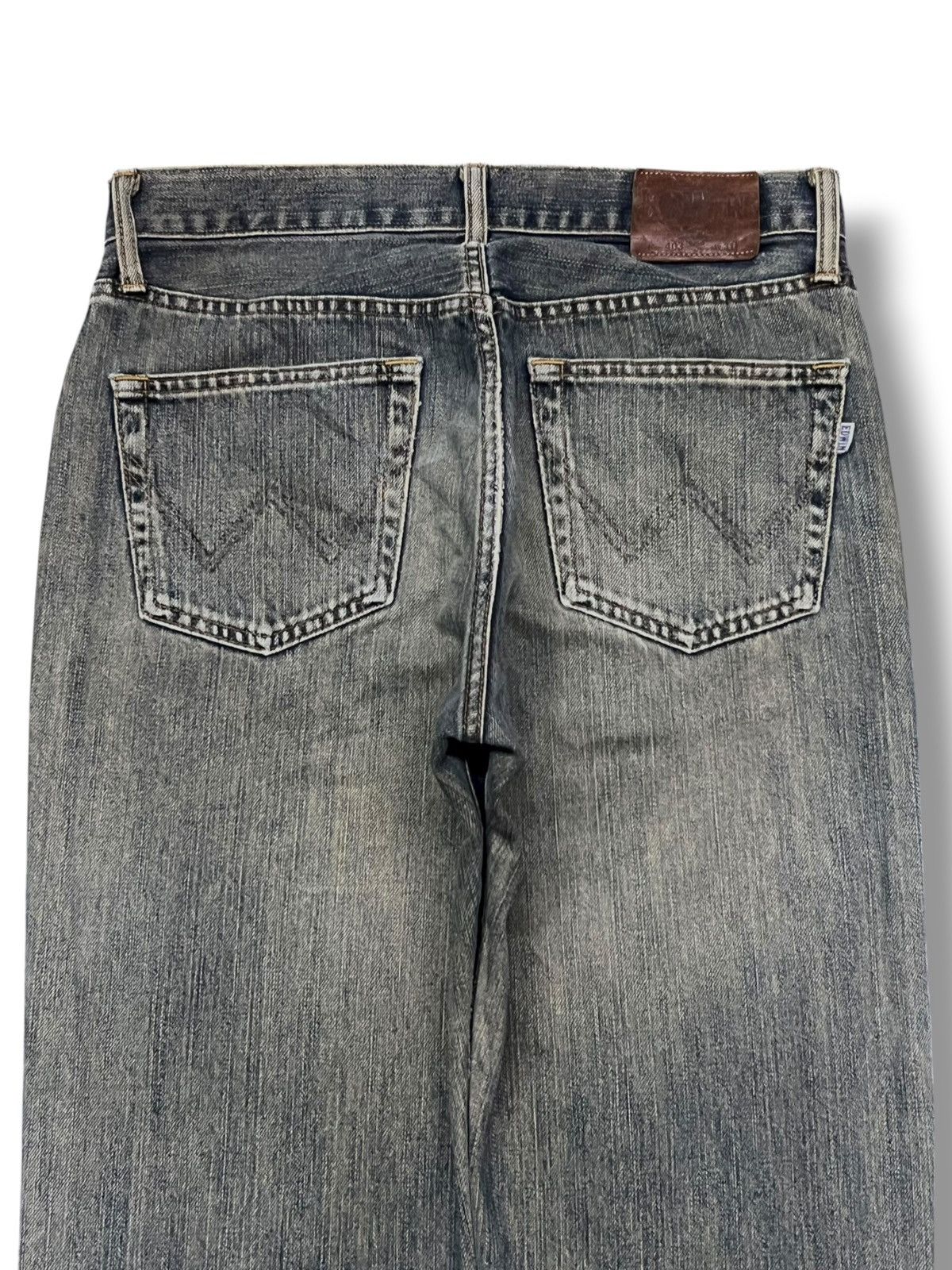 Edwin Vintage Exwin 403 Japan - Faded Mud Wash, Distressed Jeans Size US 31 - 5 Thumbnail