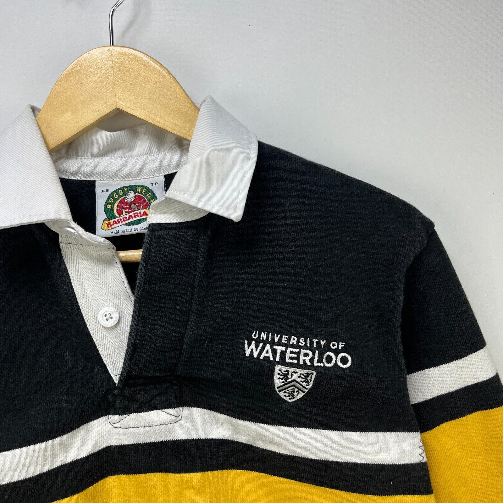 Barbarian × Vintage Vintage 90s Barbarian Rugby University ofWaterloo ExtraSmall Size US XS / EU 42 / 0 - 3 Thumbnail
