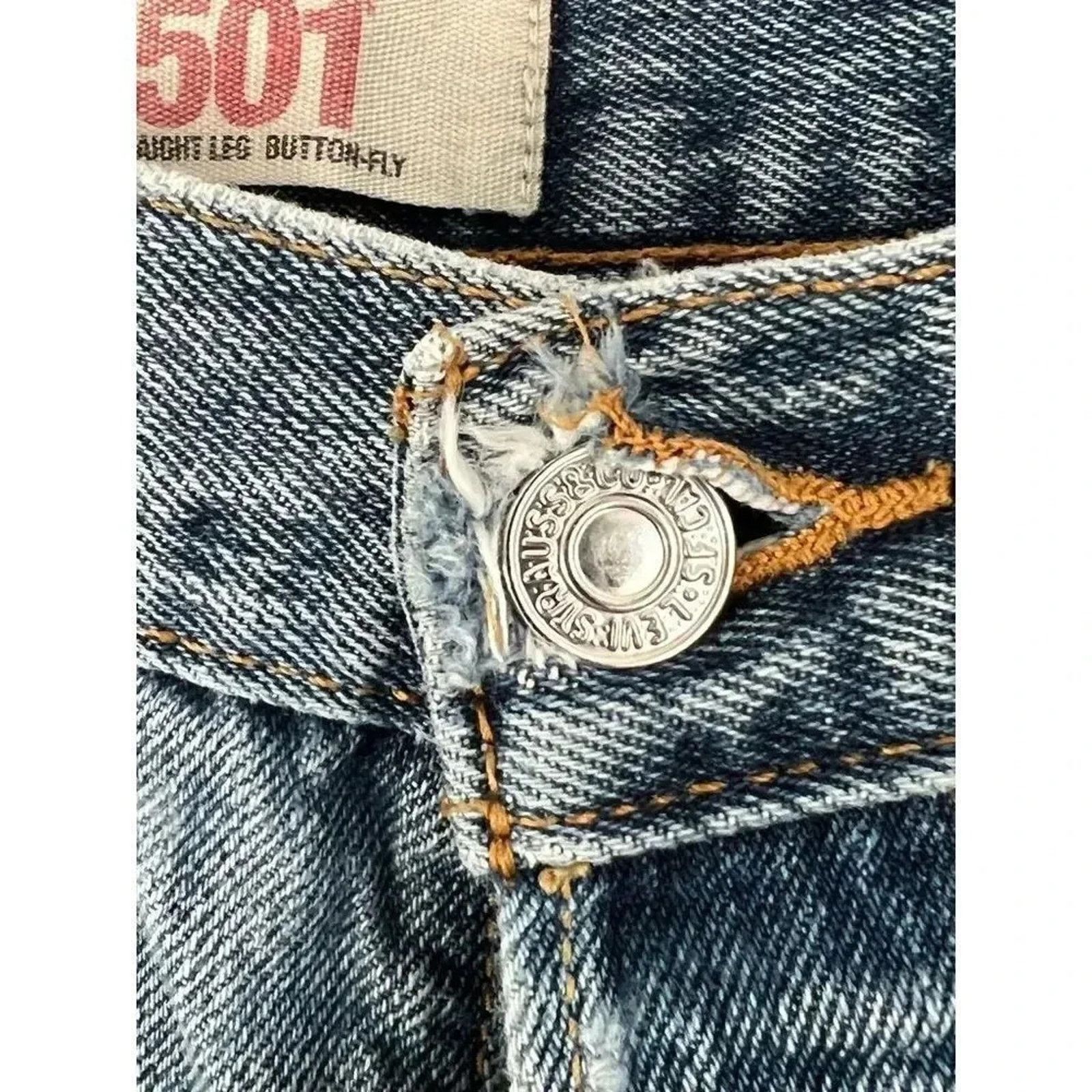 Levi's Levi’s Vintage 90s Original fit 501 button fly jeans 34x30 Size US 34 / EU 50 - 3 Thumbnail