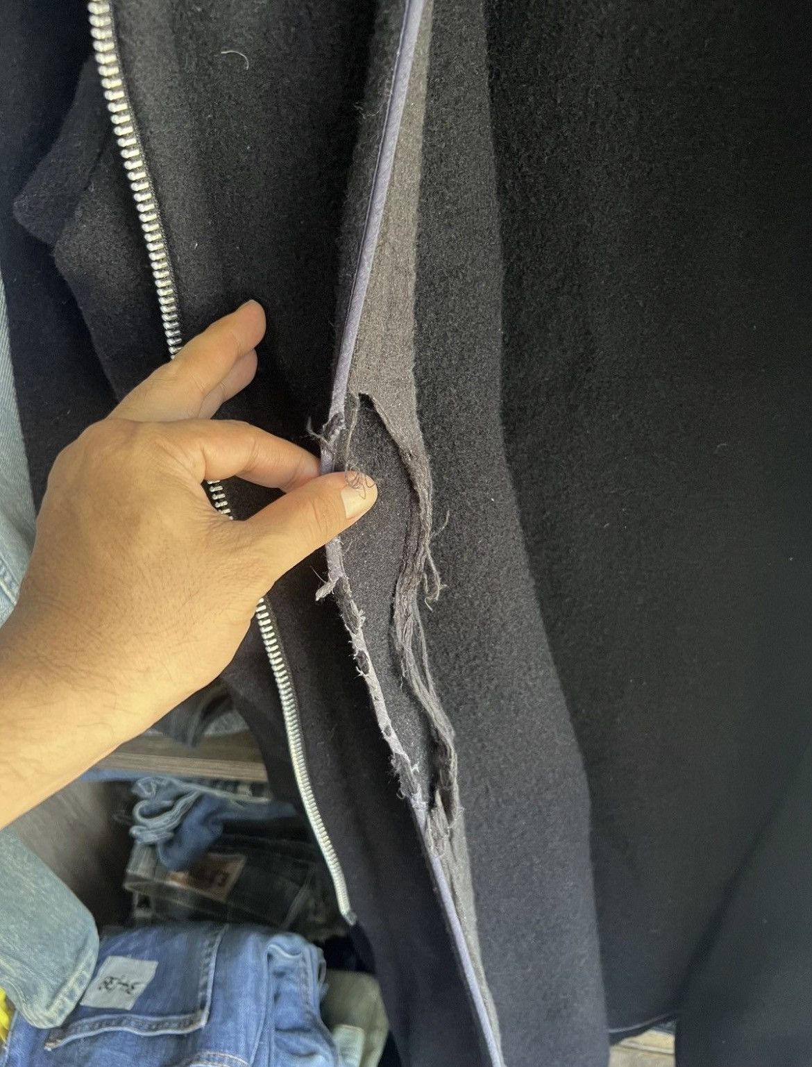 Yohji Yamamoto 🔥Vintage Y’s Yohji Yamamoto Wool Long Zipper Jacket Size US XXL / EU 58 / 5 - 12 Thumbnail