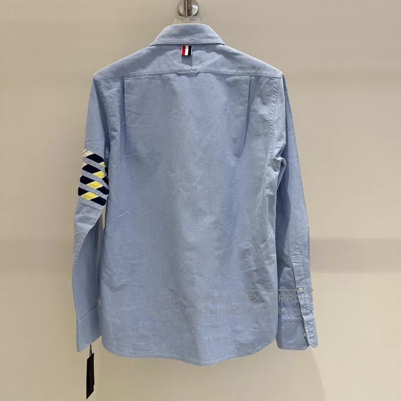 Thom Browne Thom Browne Classic Blue Oxford Shirt Size US M / EU 48-50 / 2 - 2 Thumbnail