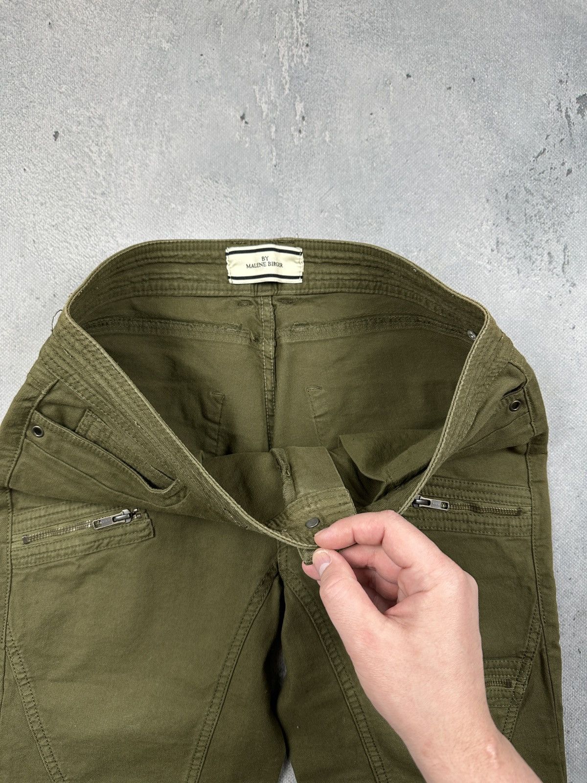 By Malene Birger By Malene Birger Olive Zip Detail Biker Pants Archive Y2K Size 31" - 11 Thumbnail