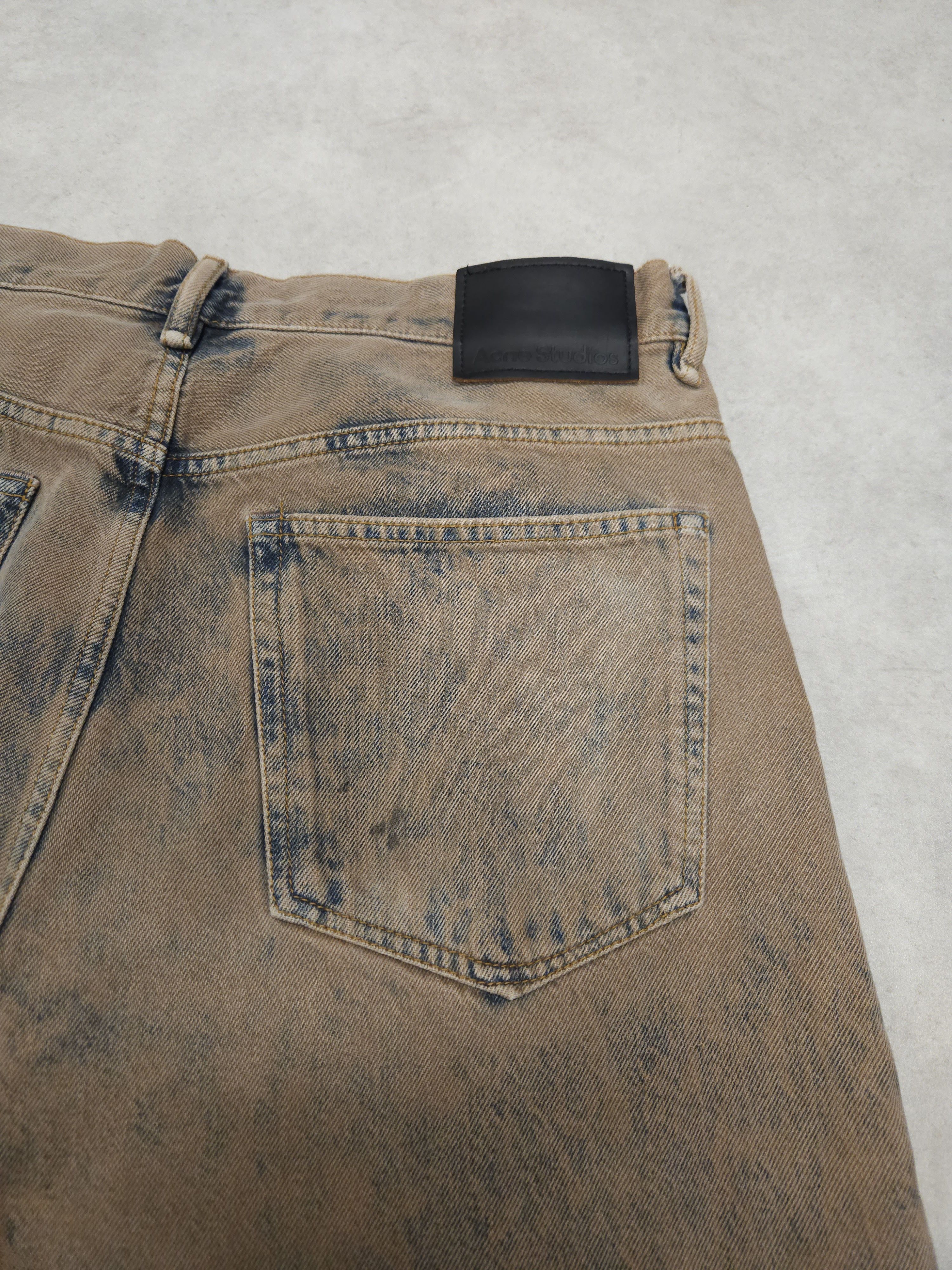 Acne studios 1989 drago road overdyed distressed baggy denim
