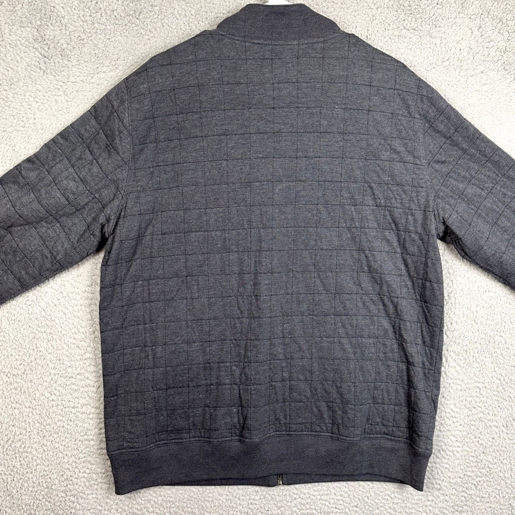 Banana Republic Banana Republic Quilted Jacket Mens XL Gray Mock Neck Full Zip EUC Size US XL / EU 56 / 4 - 2 Thumbnail