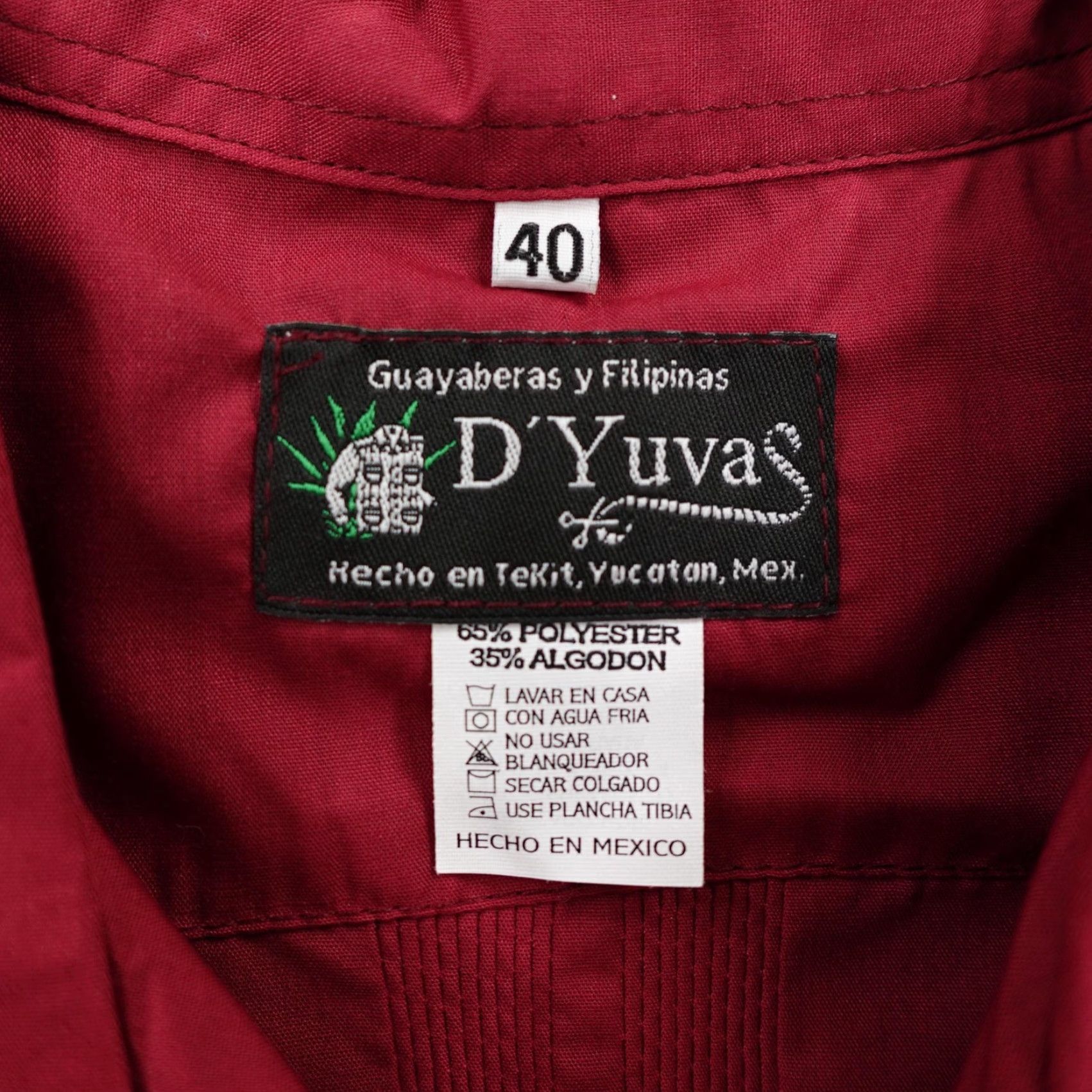 Vintage D'Yuvas Guayabera Shirt Mens Large Size 40 Red 4 Pocket Cuba Wedding Camp Cigar Size US L / EU 52-54 / 3 - 7 Thumbnail