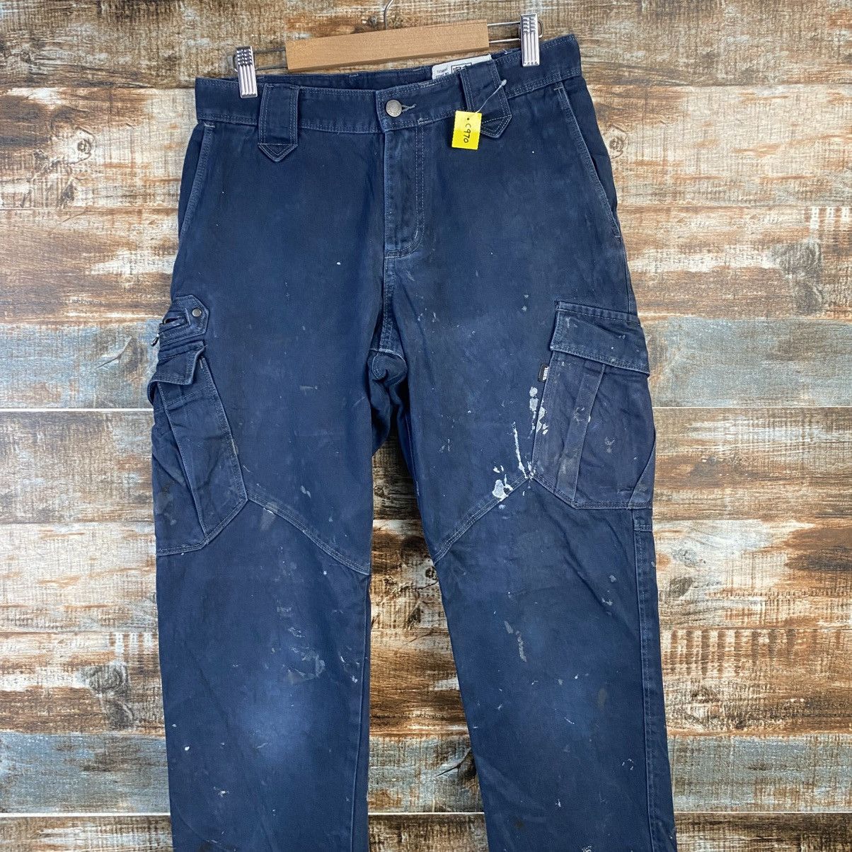 Japanese Brand DL Tora Dark Blue Cargo Multipocket Pants #C970 Size US 28 / EU 44 - 2 Thumbnail