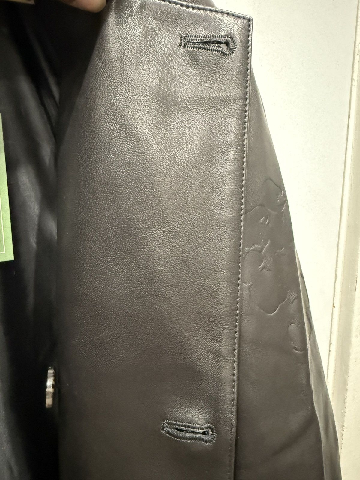 DENIM TEARS Denim Tears Oakland Wreath Winter Leather Coat Size US S / EU 44-46 / 1 - 9 Thumbnail