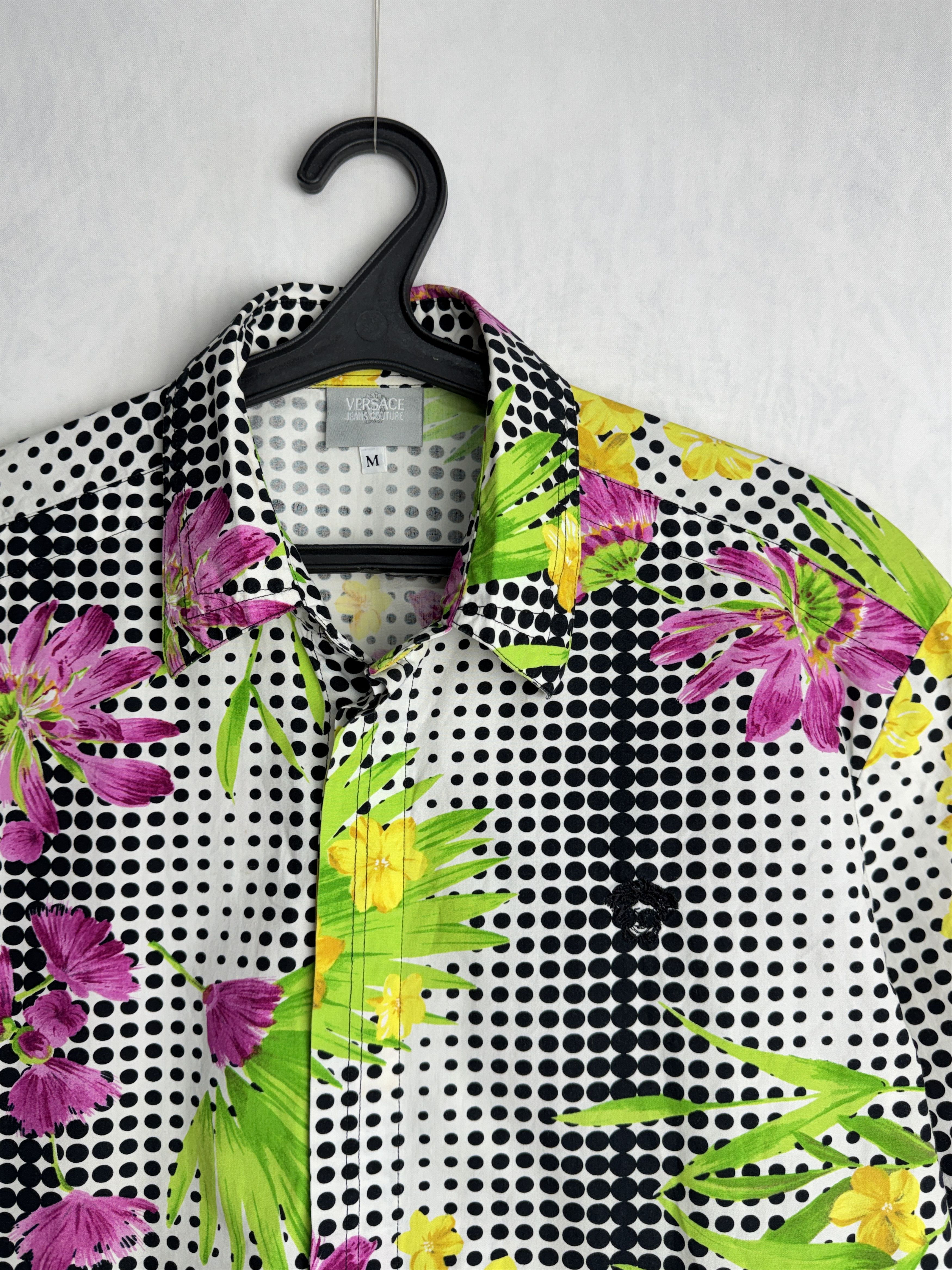 Versace Jeans Couture VERSACE JEANS COUTURE vintage men’s floral polka dot shirt Size US M / EU 48-50 / 2 - 12 Thumbnail