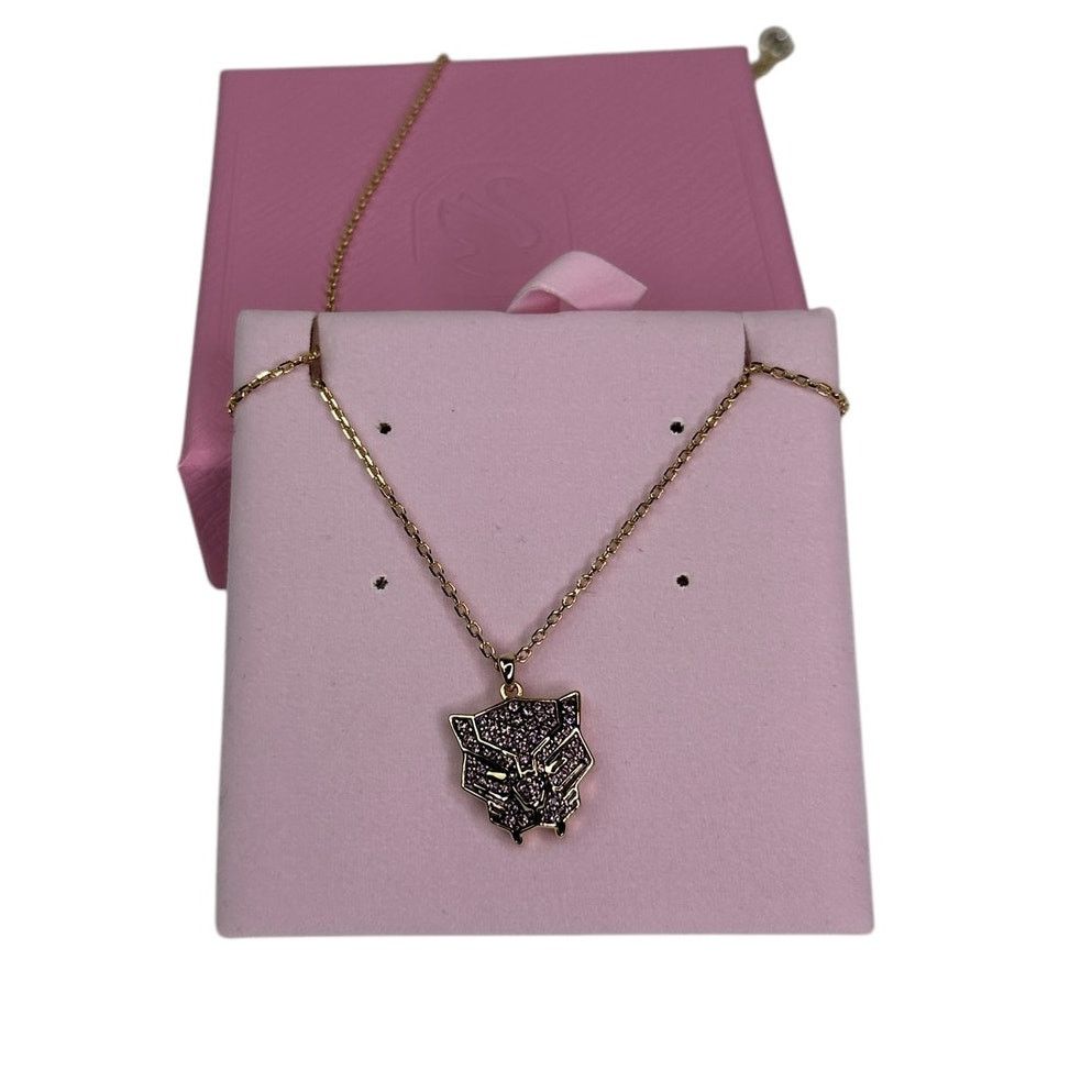 Swarovski Swarovski Marvel Black Panther Gold Tone Unisex Necklace Size ONE SIZE - 1 Thumbnail