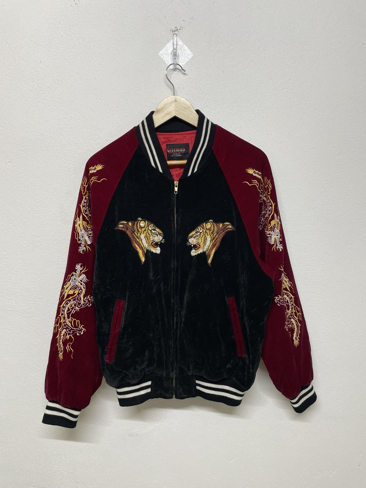 Velvet Vintage Souvenir Japan Yokosuka Embroidered Velvet Jacket Size US L / EU 52-54 / 3 - 2 Thumbnail