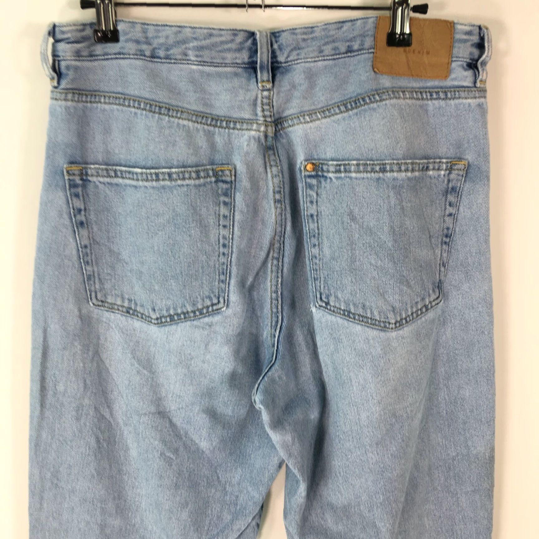 Denime &Denim Womens Straight Fit High Waist Button Fly Embroidered Blue Jeans Size 30 Size 30" / US 8 / IT 44 - 4 Thumbnail