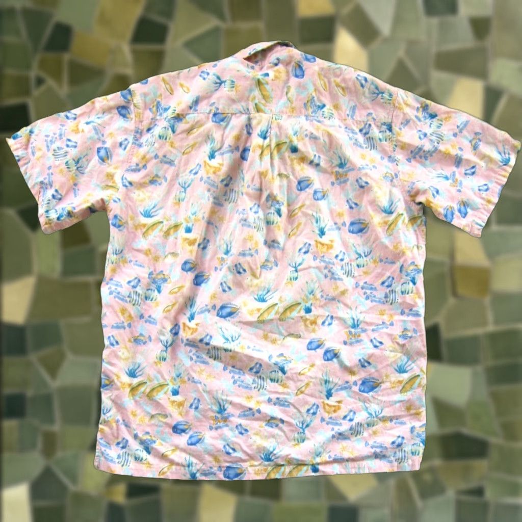Pinko Cooke Street VTG Pink Blue Yellow Fish Button Down Short Sleeve Hawaiian Shirt M Size US M / EU 48-50 / 2 - 1 Thumbnail