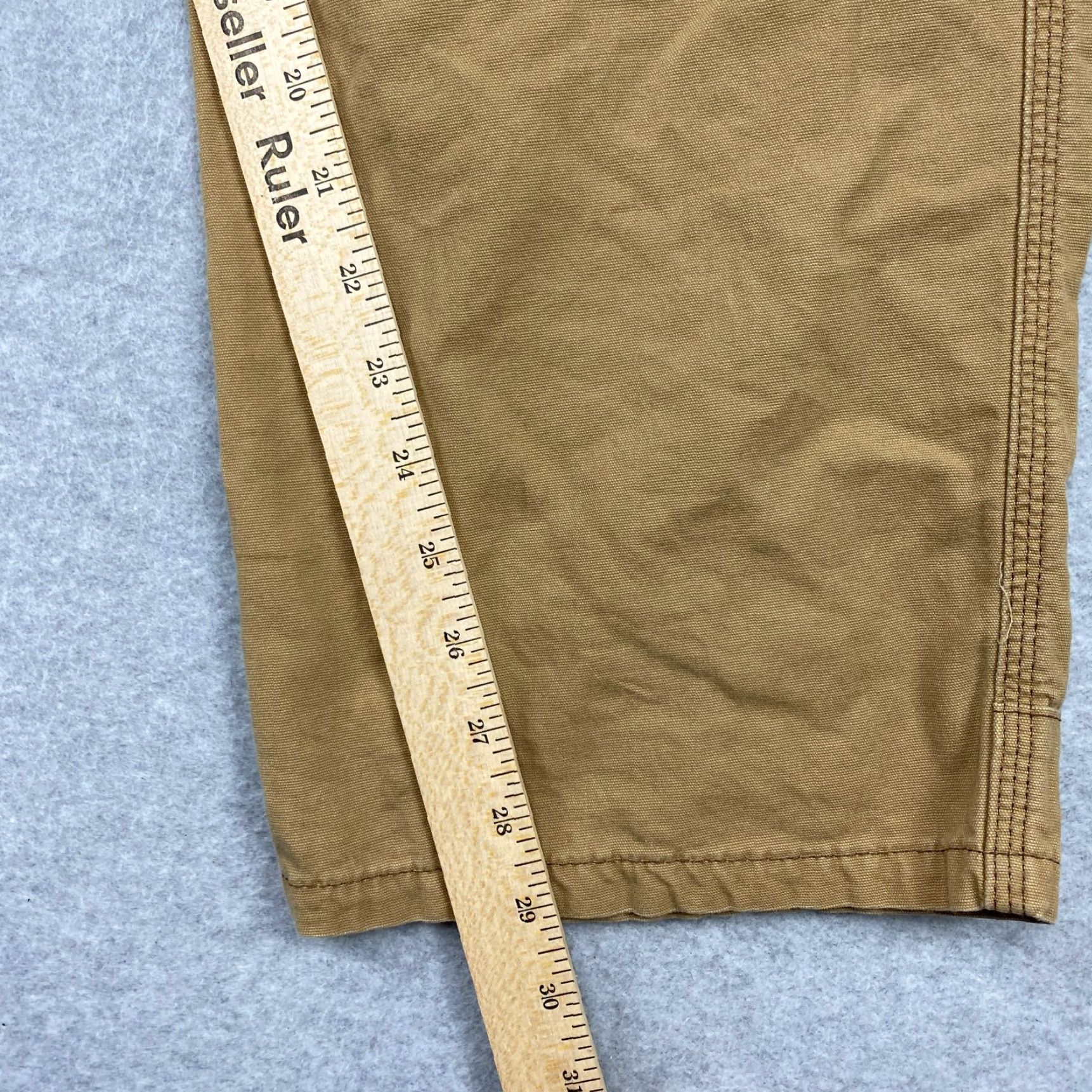 Wrangler Wrangler ATG Pants Mens 40 Tan Canvas Stretch Straight 5-Pocket Utility Belt Loops Zipper Regular Fit Size US 40 / EU 56 - 7 Thumbnail