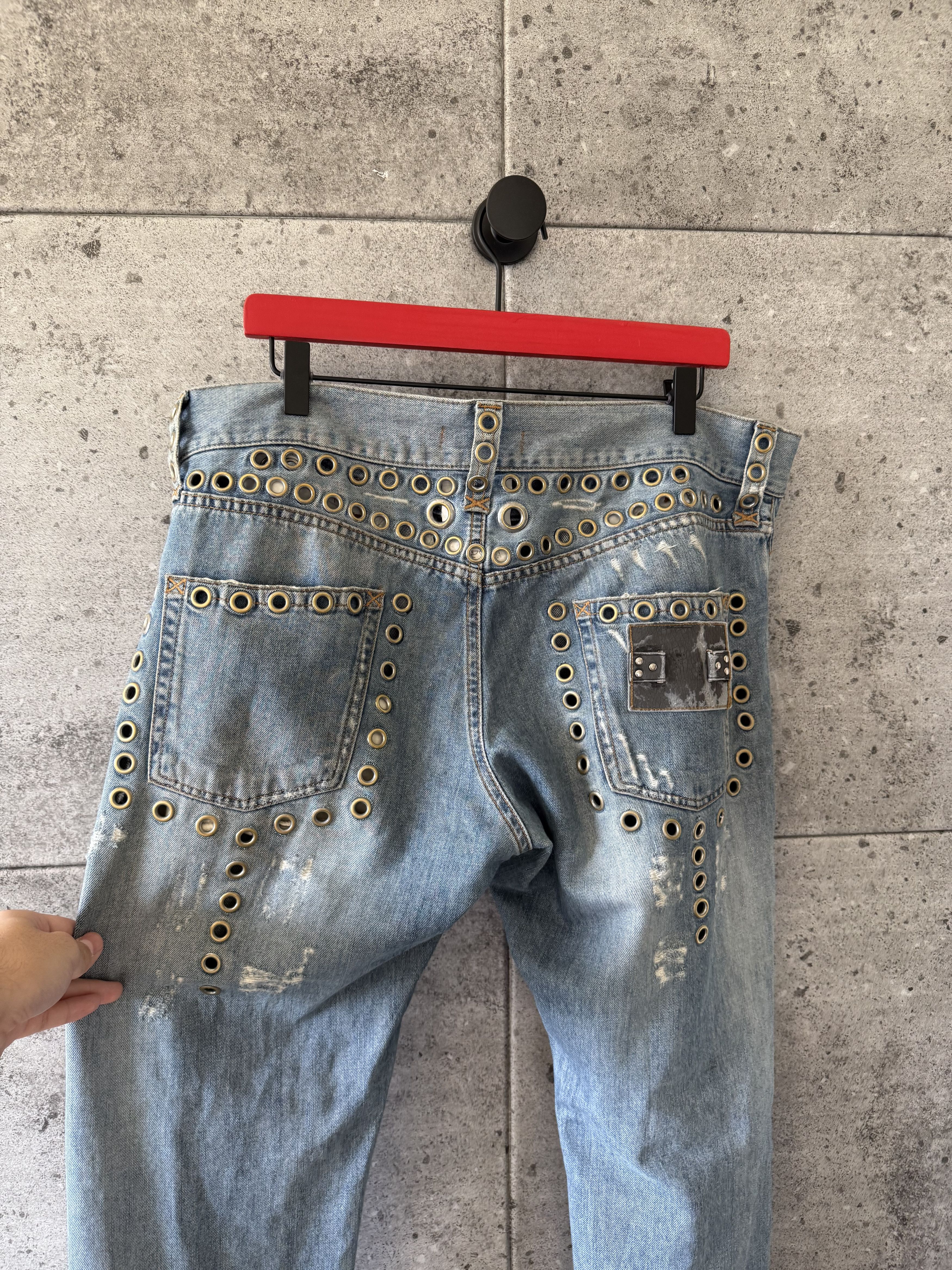 Dolce & Gabbana Dolce & Gabbana Vintage Eyelet Jeans Size US 36 / EU 52 - 8 Thumbnail
