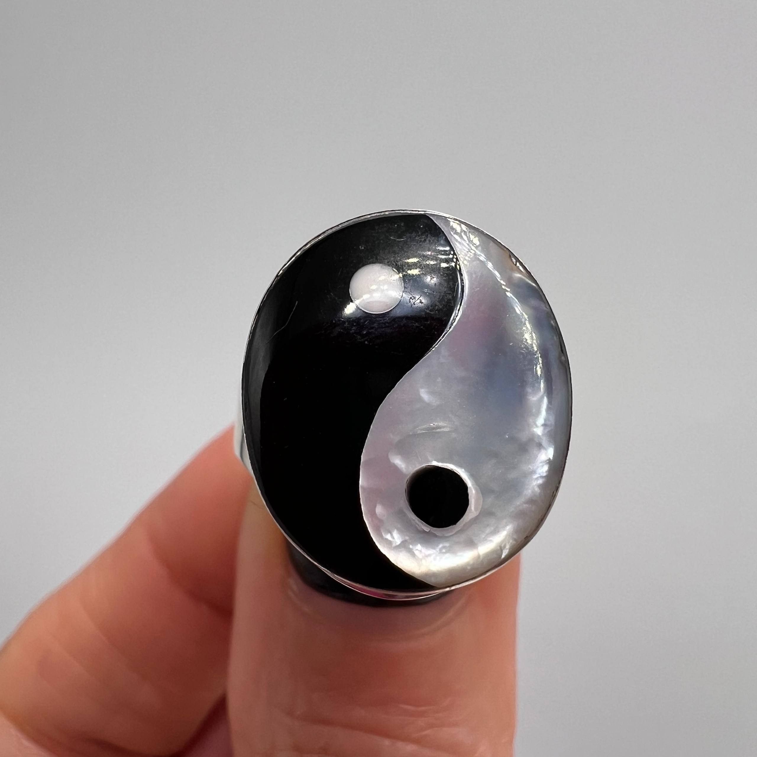 Sterling Silver Sterling Silver 925 Yin Yang Ring Size ONE SIZE - 11 Thumbnail