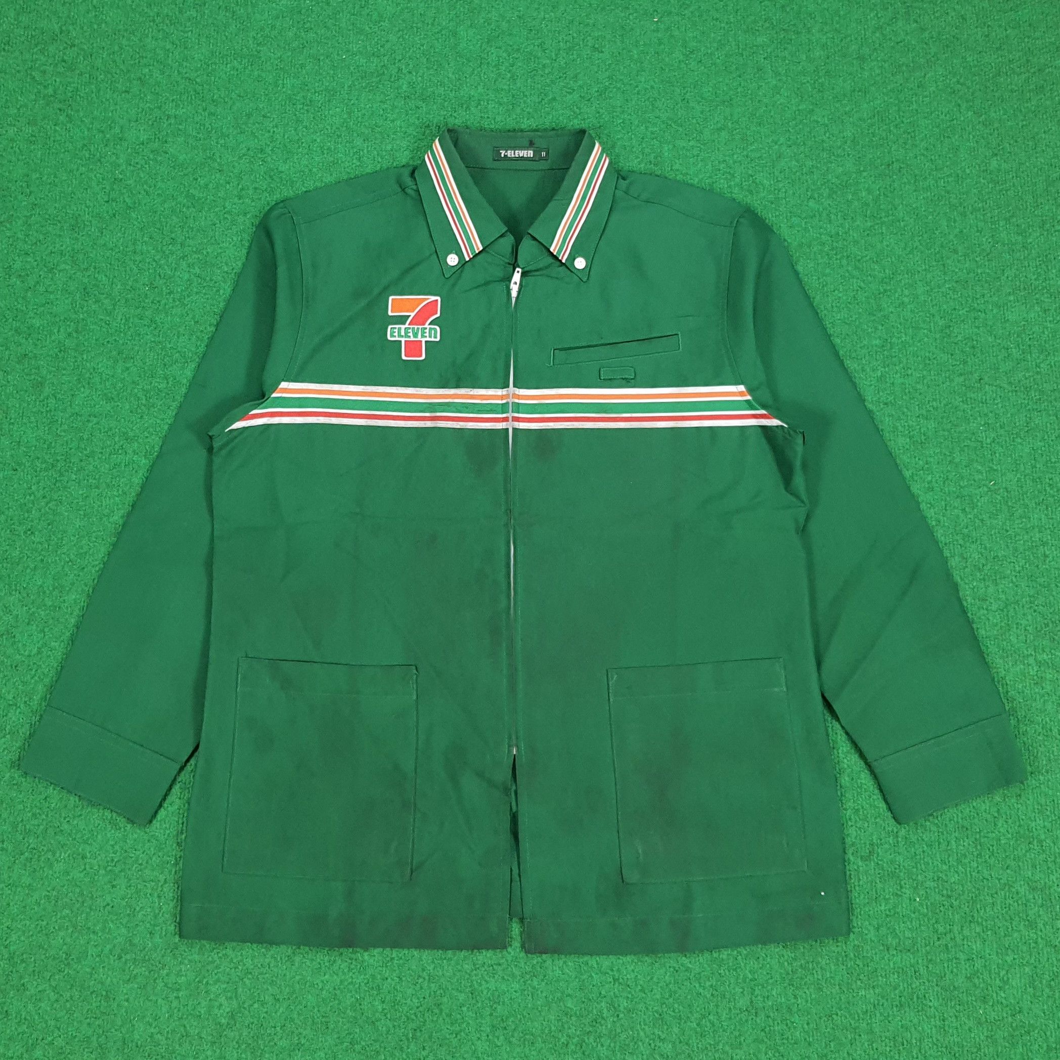 Japanese Brand × Vintage Vintage 7 Eleven Japan Edition Staff Uniform Workwear Jacket Size US S / EU 44-46 / 1 - 1 Thumbnail