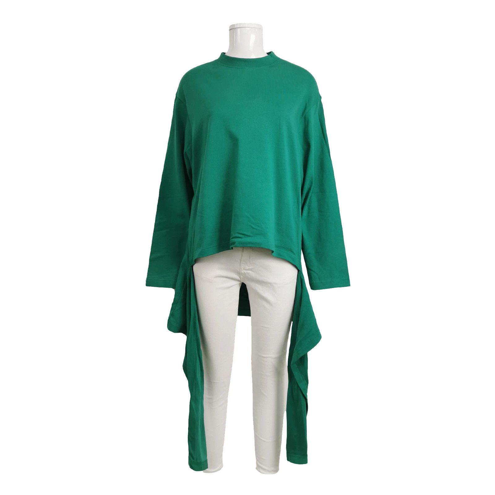 Balenciaga Balenciaga Green Long Sleeve T-Shirt Size L Size US L / EU 52-54 / 3 - 1 Thumbnail