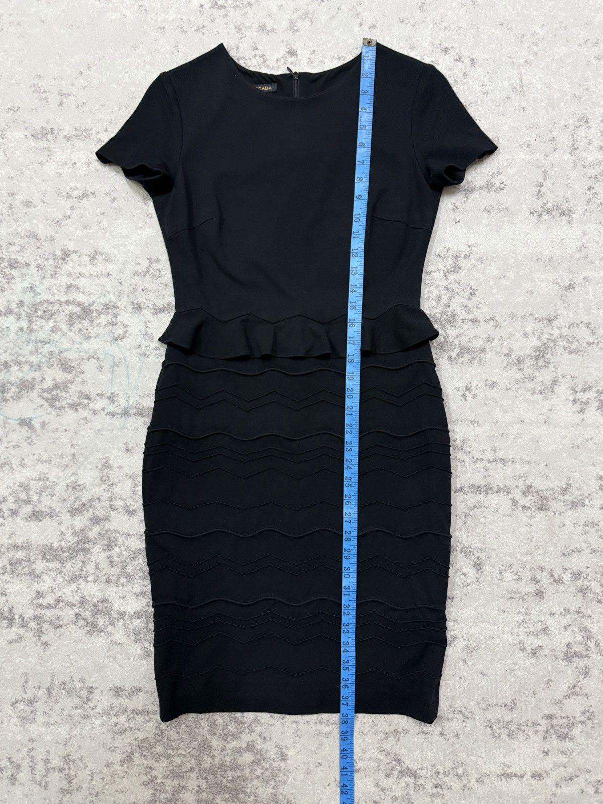 Escada Escada peplum dress with a chevron- pattern skirt Size S / US 4 / IT 40 - 16 Thumbnail