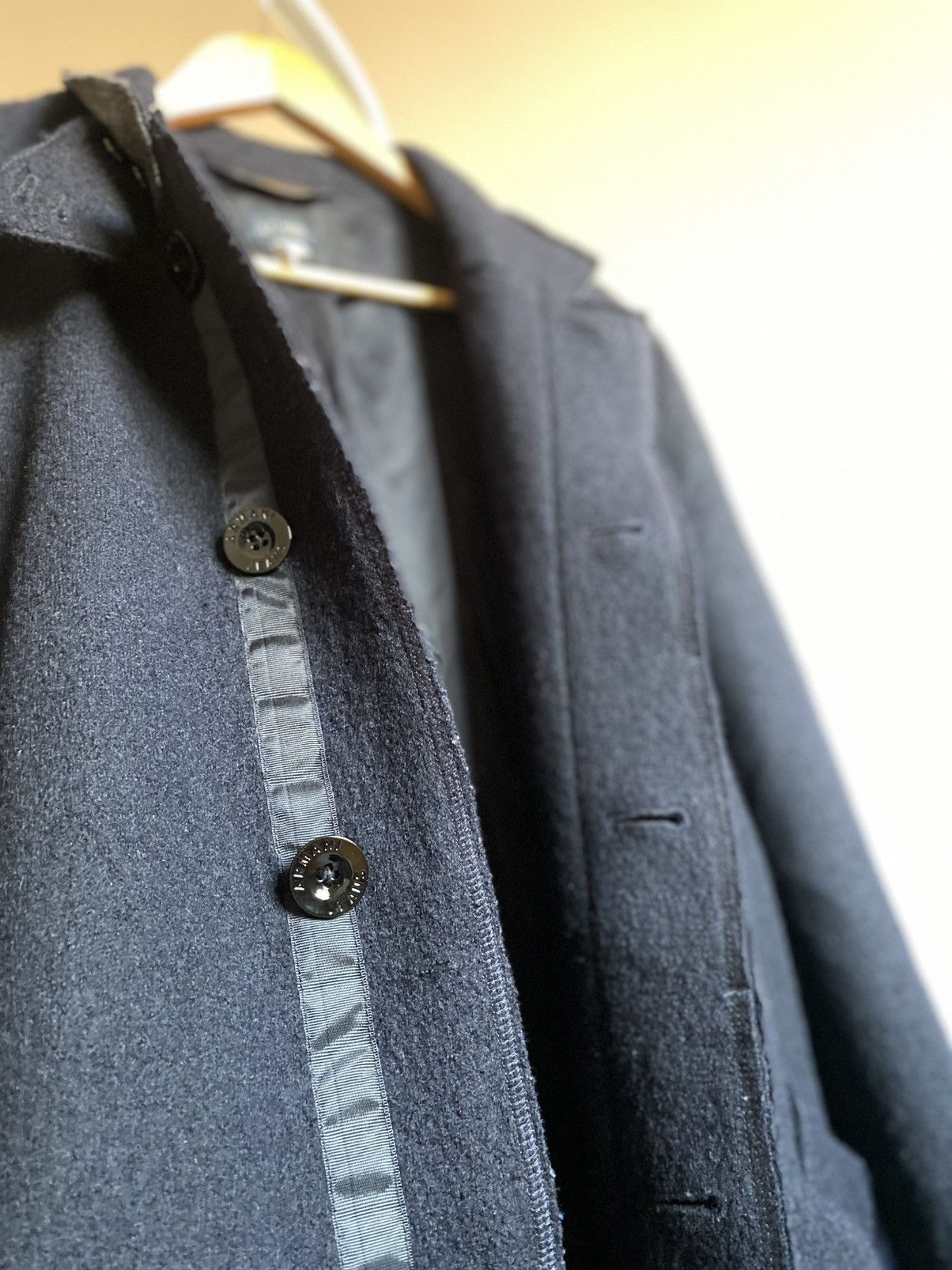 Armani Armani Jeans Wool Coat Navy Long Jacket Size US S / EU 44-46 / 1 - 12 Thumbnail