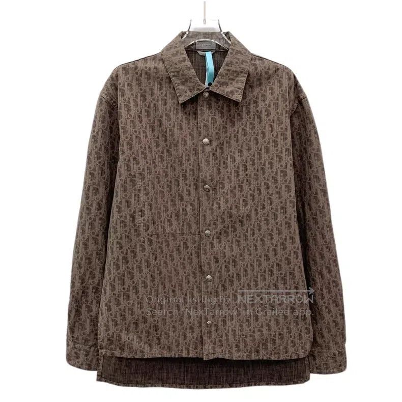 Dior Dior 22 brown logo jacquad full print cotton lapel single- Size US S / EU 44-46 / 1 - 1 Thumbnail