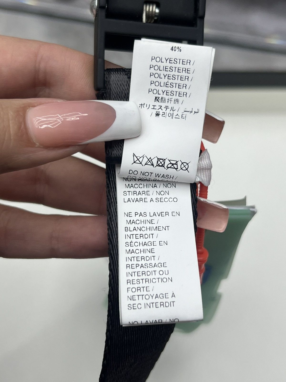 Off-White Off-White Black Skinny Belt Size ONE SIZE - 7 Thumbnail