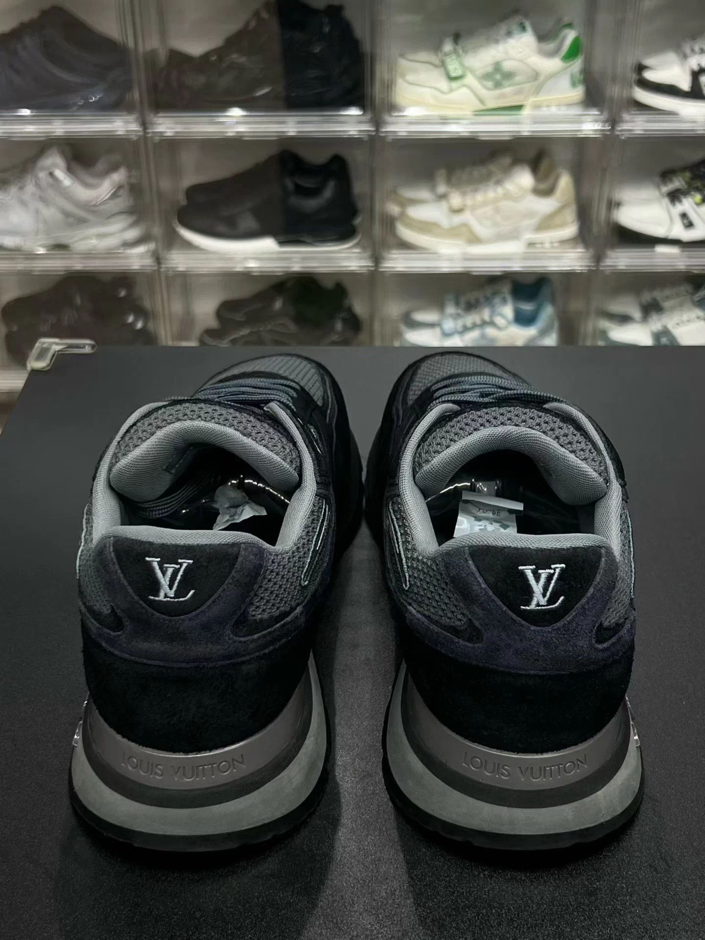 Louis Vuitton LV RUNAWAY Blue Black Suede UK10 44 Size US 11 / EU 44 - 7 Thumbnail