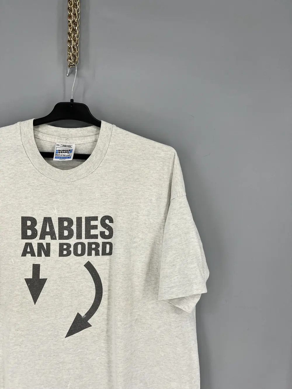 Band Tees × Vintage Vintage Y2K Humor “Babies An Bord“ Size US XXL / EU 58 / 5 - 5 Thumbnail