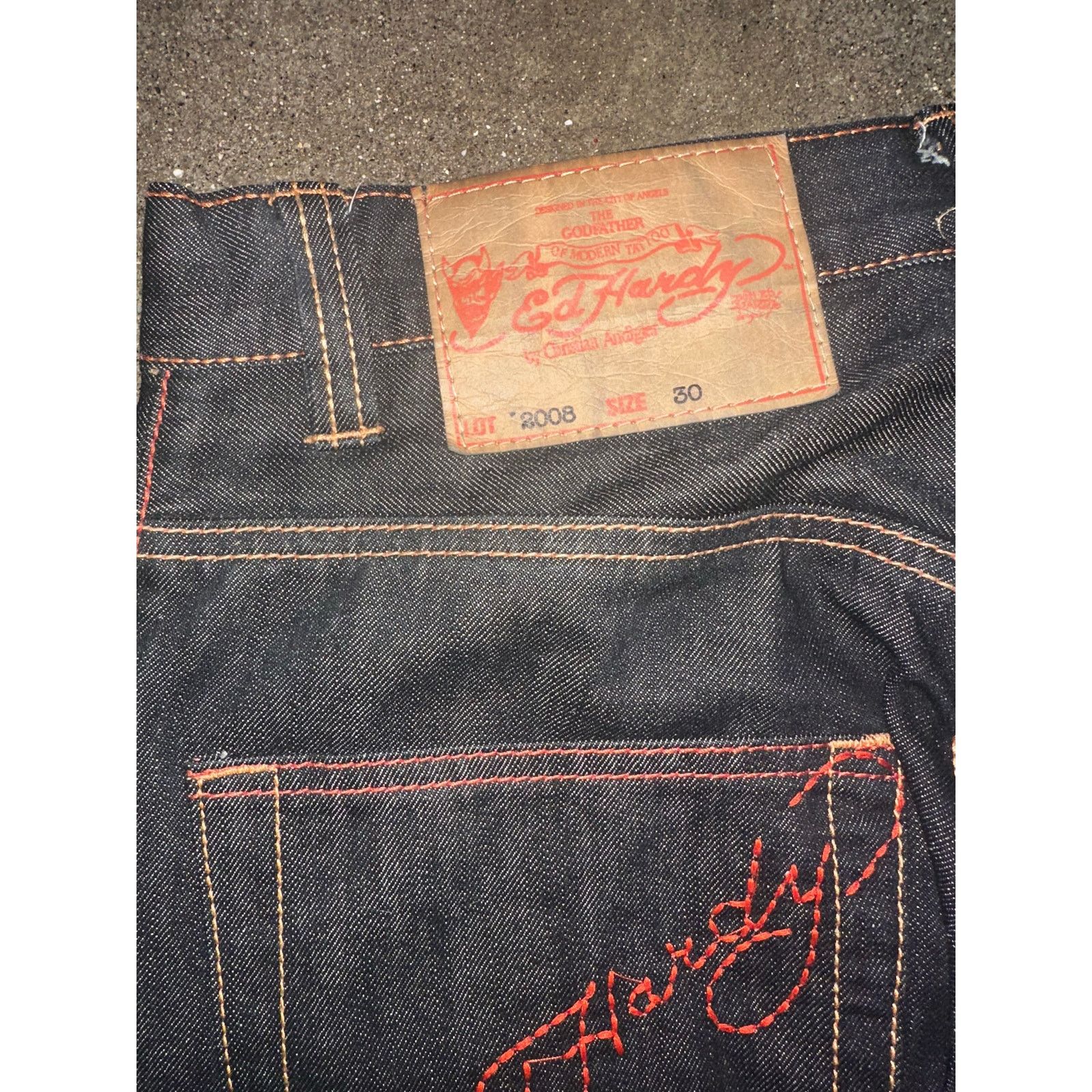 Ed Hardy ed hardy jeans death or glory skull embroidery jeans Size US 30 / EU 46 - 5 Thumbnail