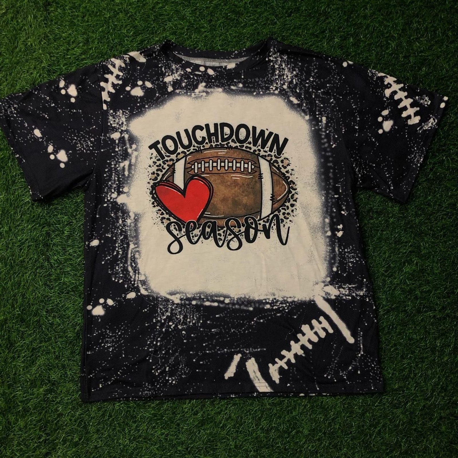 Other Navy/White Reverse Tie-Dye ‘Touchdown Season’ Graphic Tee Size US L / EU 52-54 / 3 - 1 Thumbnail
