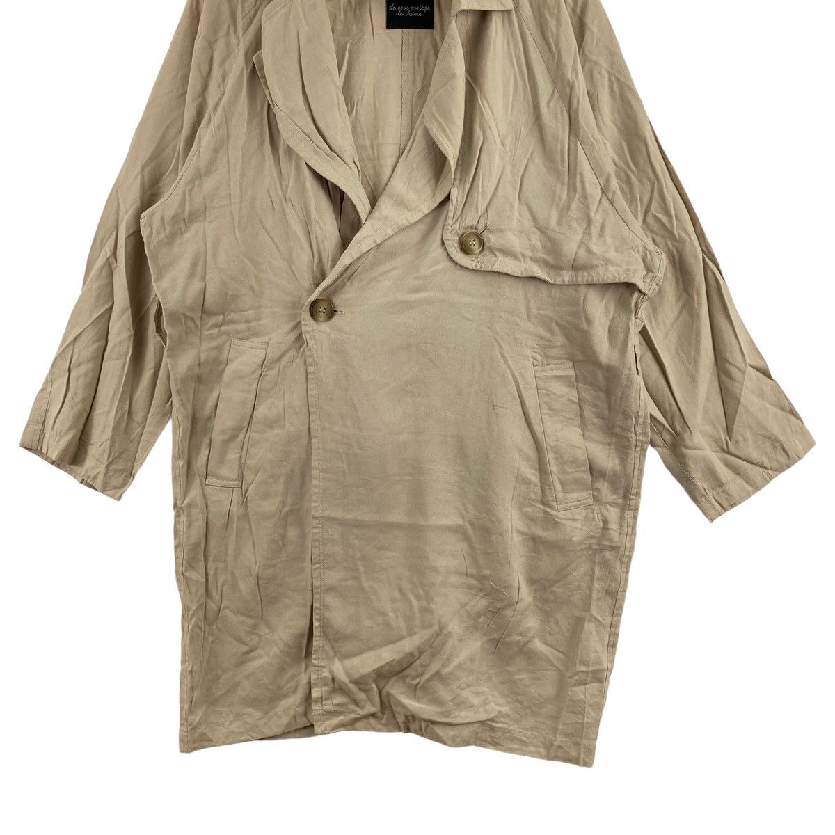 Japanese Brand × Vintage Vintage W.CLOSET Japanese Brand Beige Long Coat Size L / US 10 / IT 46 - 3 Thumbnail