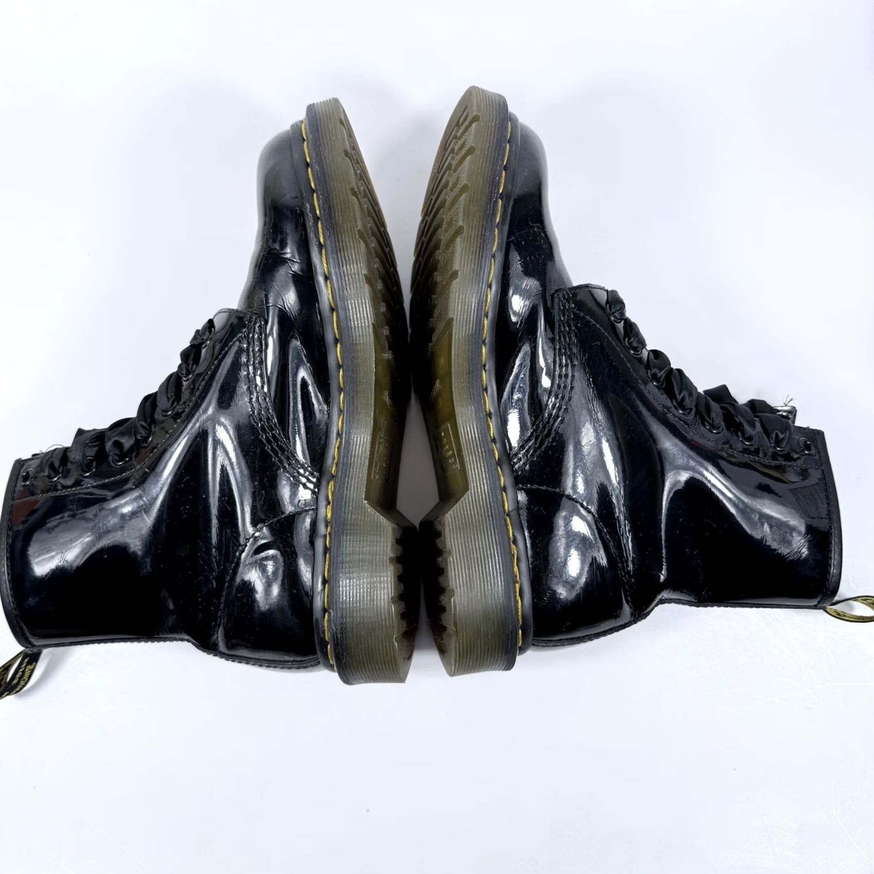 Dr. Martens Dr. Martens Boots Women 8-Eyelet Lace Up Black Patent Leather 11821 Combat Shoes Women Size US 5 / IT 35 - 5 Thumbnail