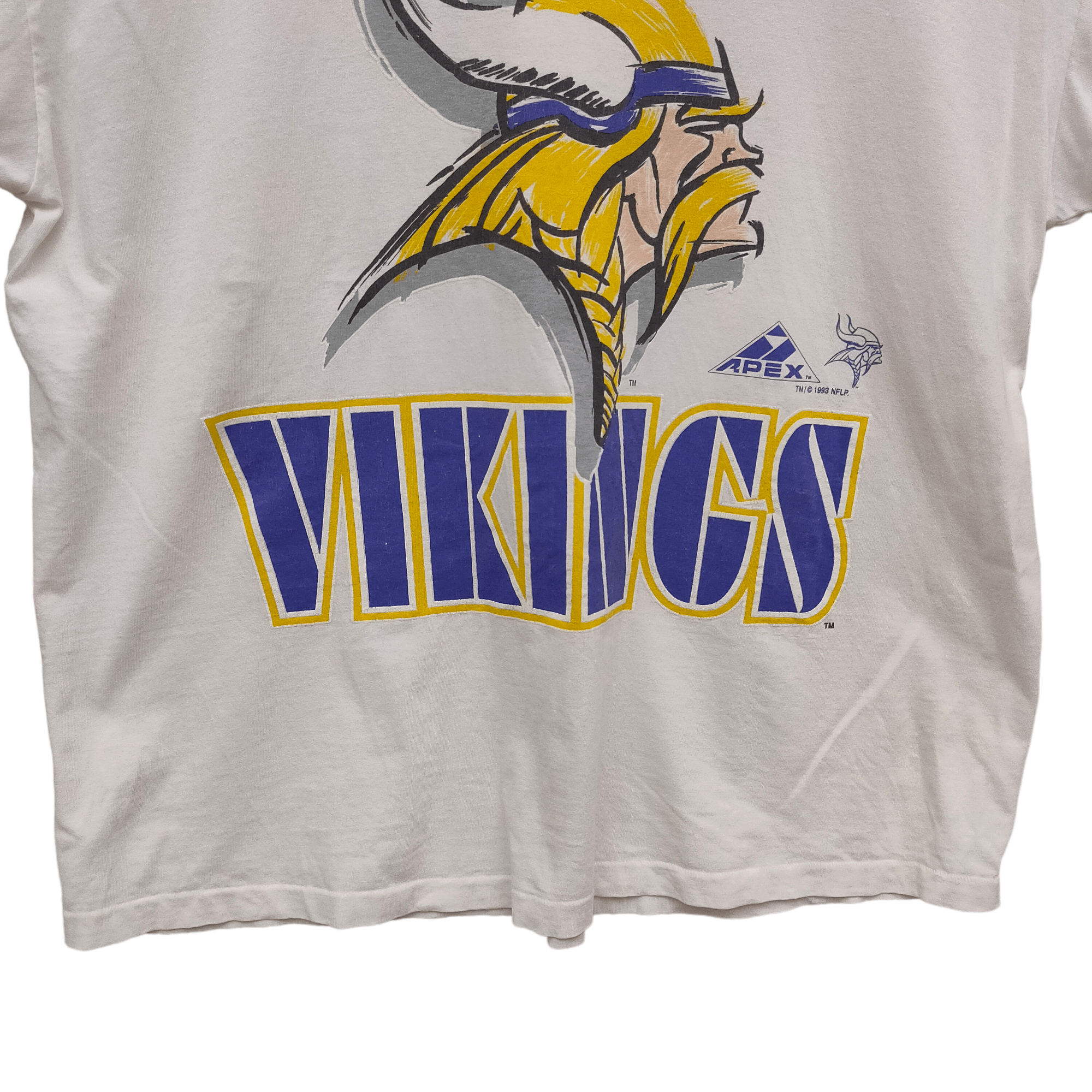 Apex One × NFL × Vintage 1993 Minnesota Vikings Graphic Tshirt Size US XL / EU 56 / 4 - 5 Thumbnail