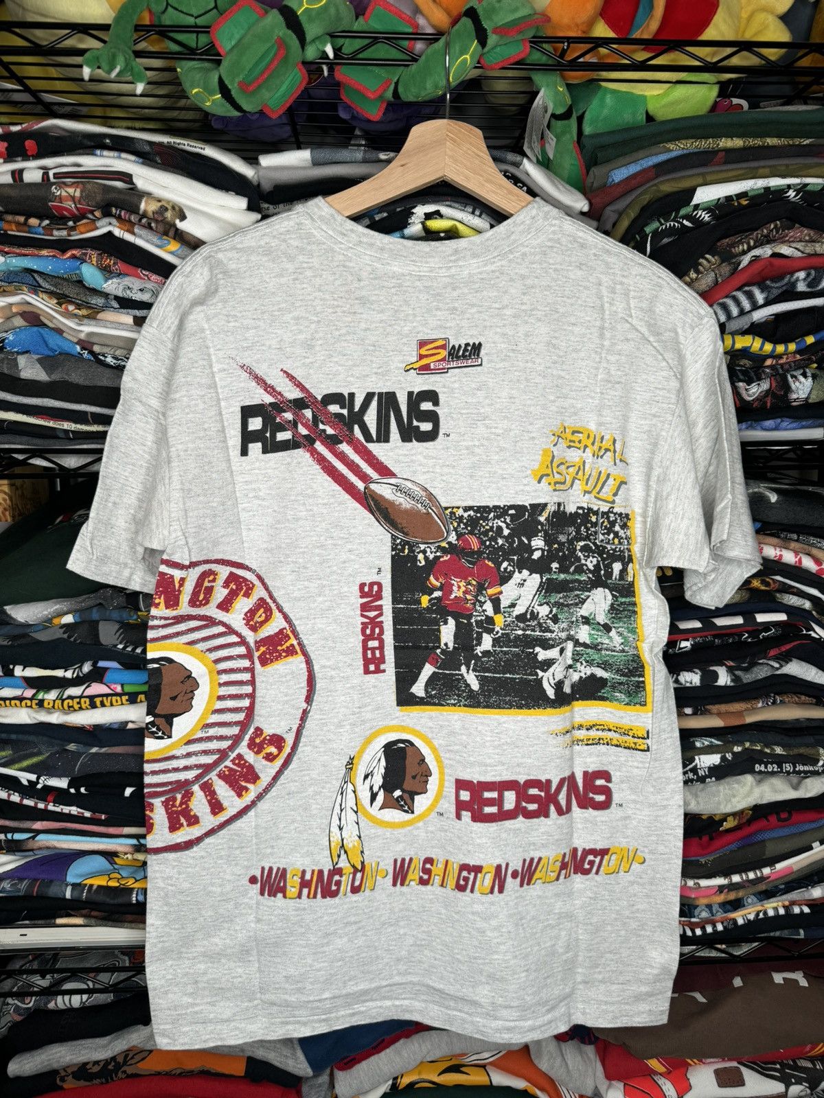NFL × Salem Sportswear × Vintage Vintage 1991 Washington Redskins Large Aerial Assault Tee Size US L / EU 52-54 / 3 - 5 Thumbnail