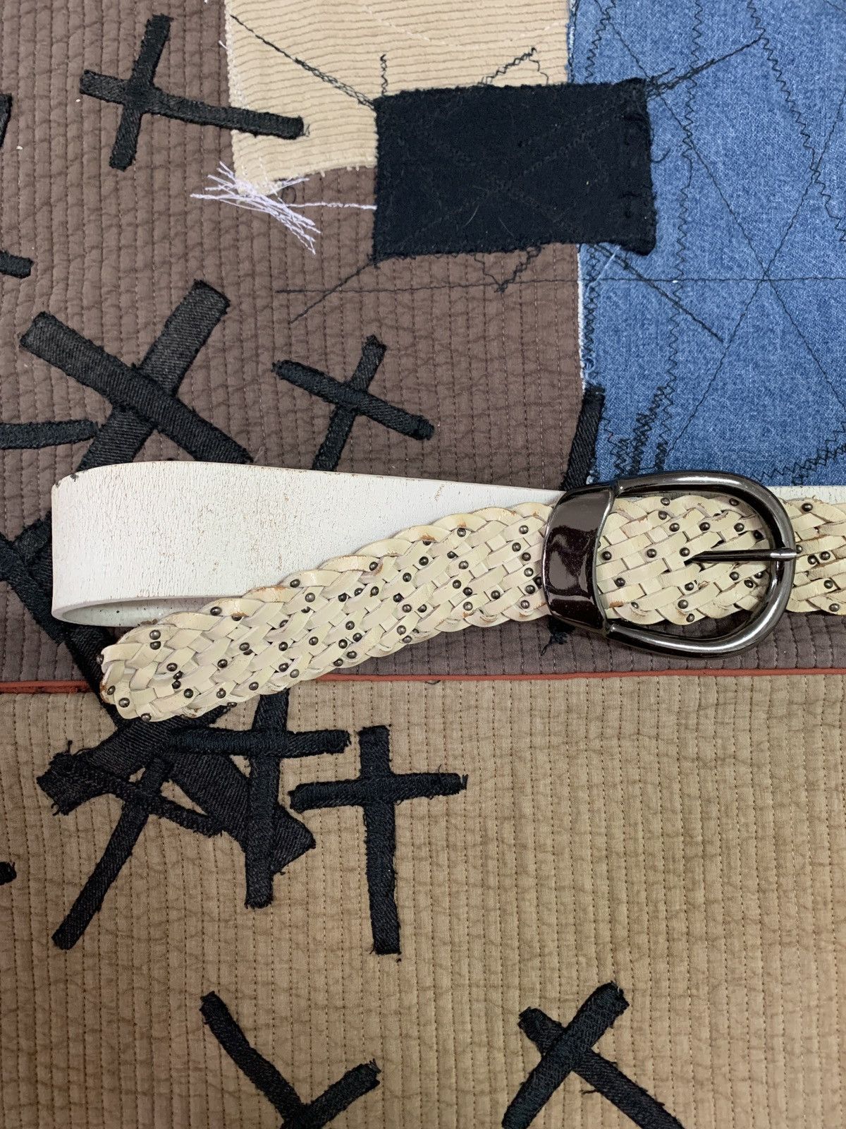 Nicole Club Nicole Club For Men Studded Leather Belt Size 32 - 5 Thumbnail