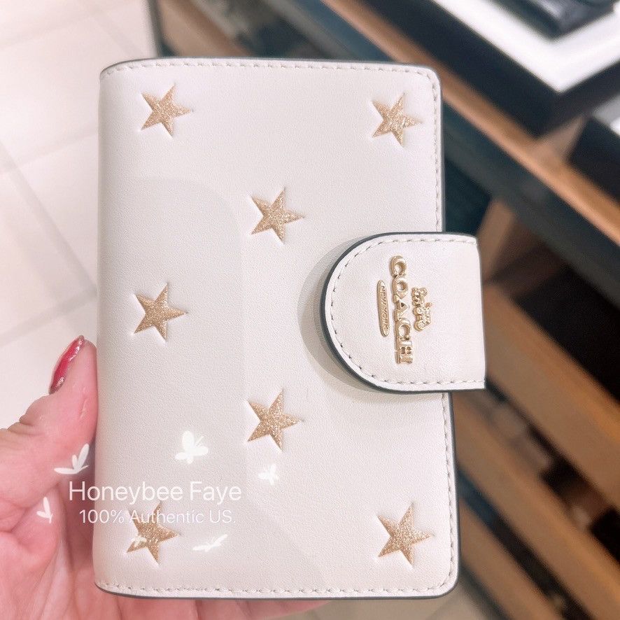Coach Medium Corner Zip Wallet With Star Print CW530 Size ONE SIZE - 3 Thumbnail