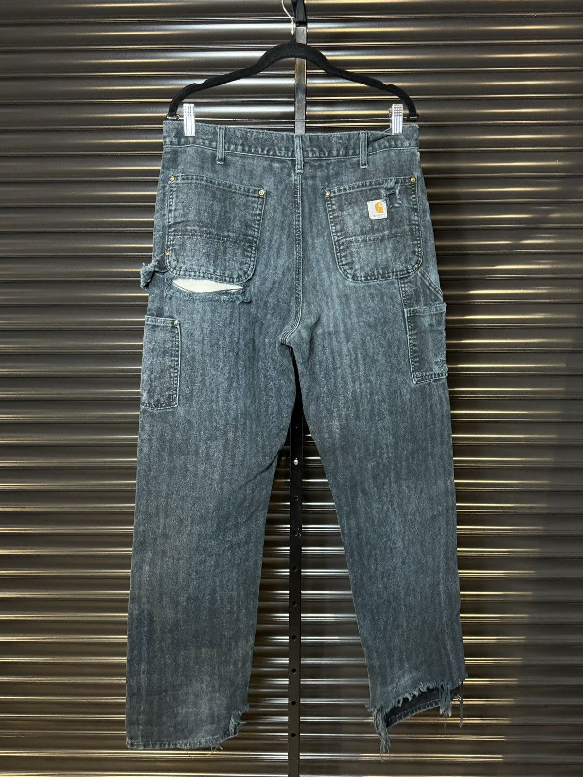 Carhartt × Vintage Vintage Carhartt Black Distressed Double Knees - 34x34 Size US 34 / EU 50 - 10 Thumbnail