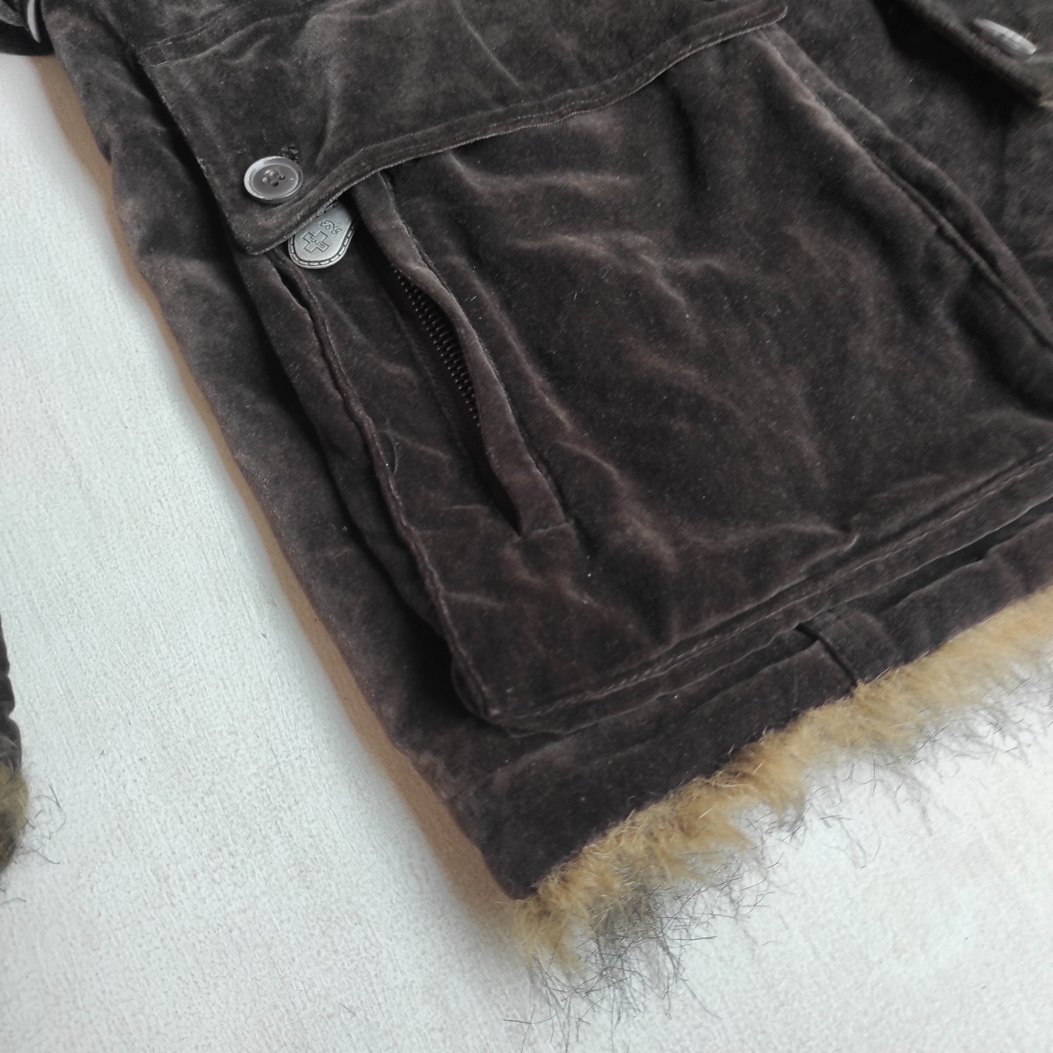 14th Addiction Bernings Sho Faux Fur Shearling Bondage Velvet Jacket Size US M / EU 48-50 / 2 - 9 Thumbnail