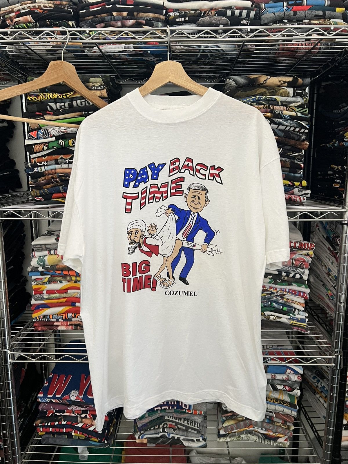 President's 2000s Bush Osama Bin Laden Funny Tee War 9/11 Cozumel Tee Size US XL / EU 56 / 4 - 1 Thumbnail